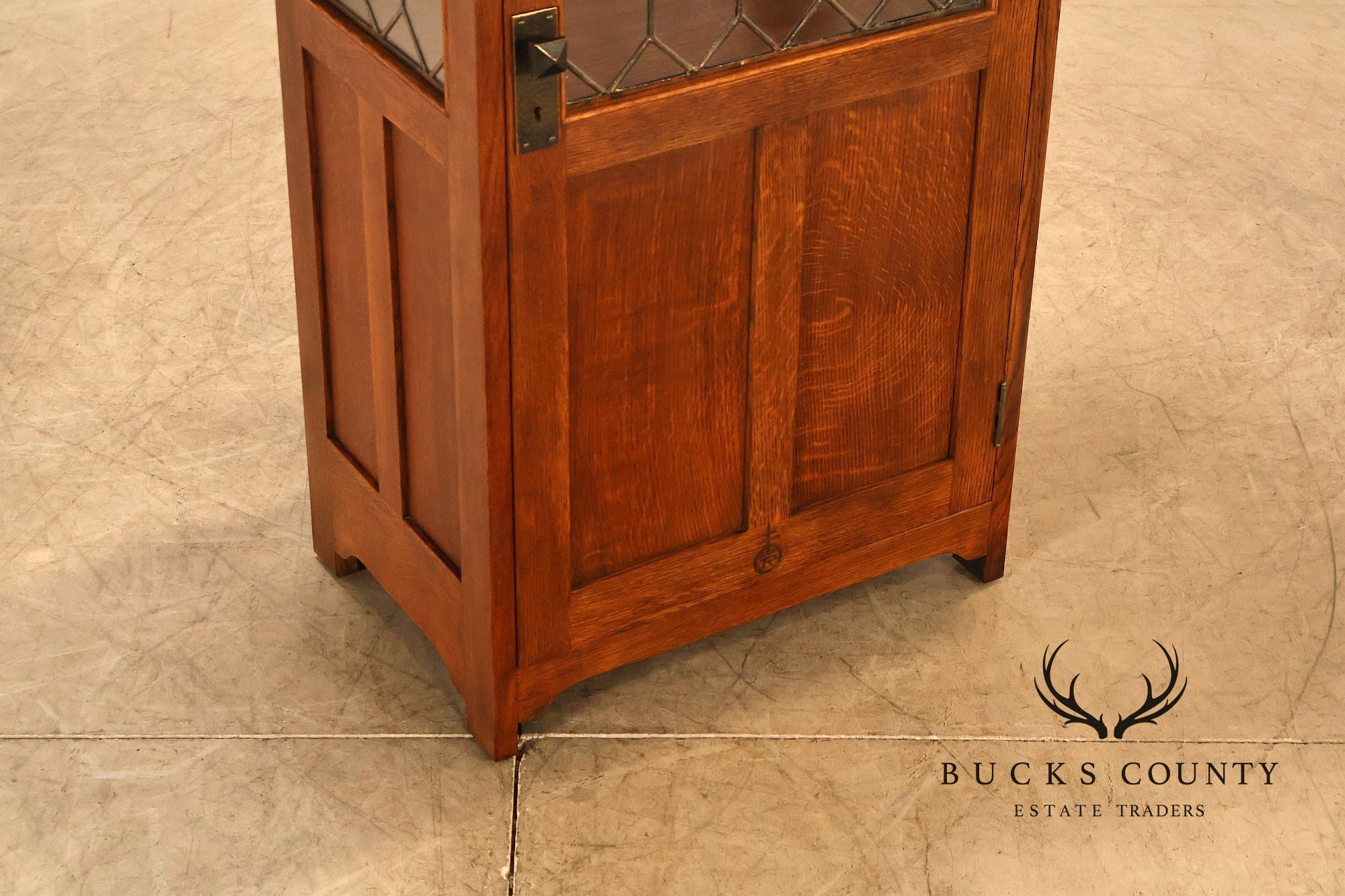 Stickley Mission Collection Roycroft Oak Chafing Cabinet