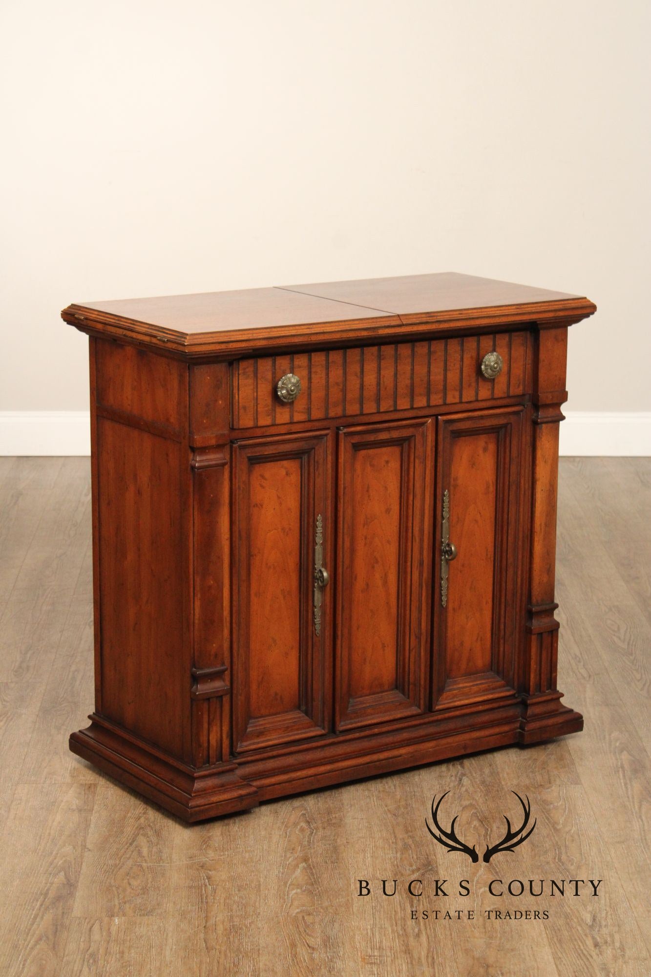 Drexel Italian Renaissance Style Walnut Flip Top Server