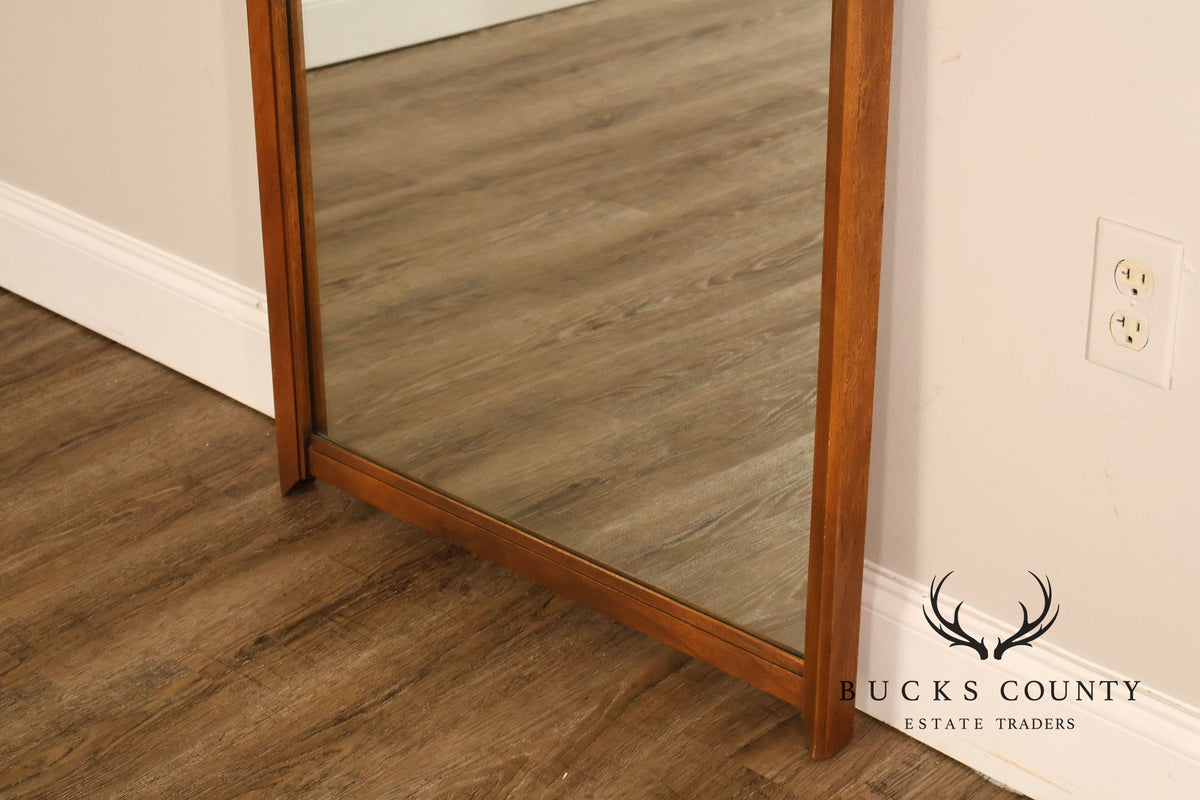 Lane Mid Century Modern Walnut Wall Mirror