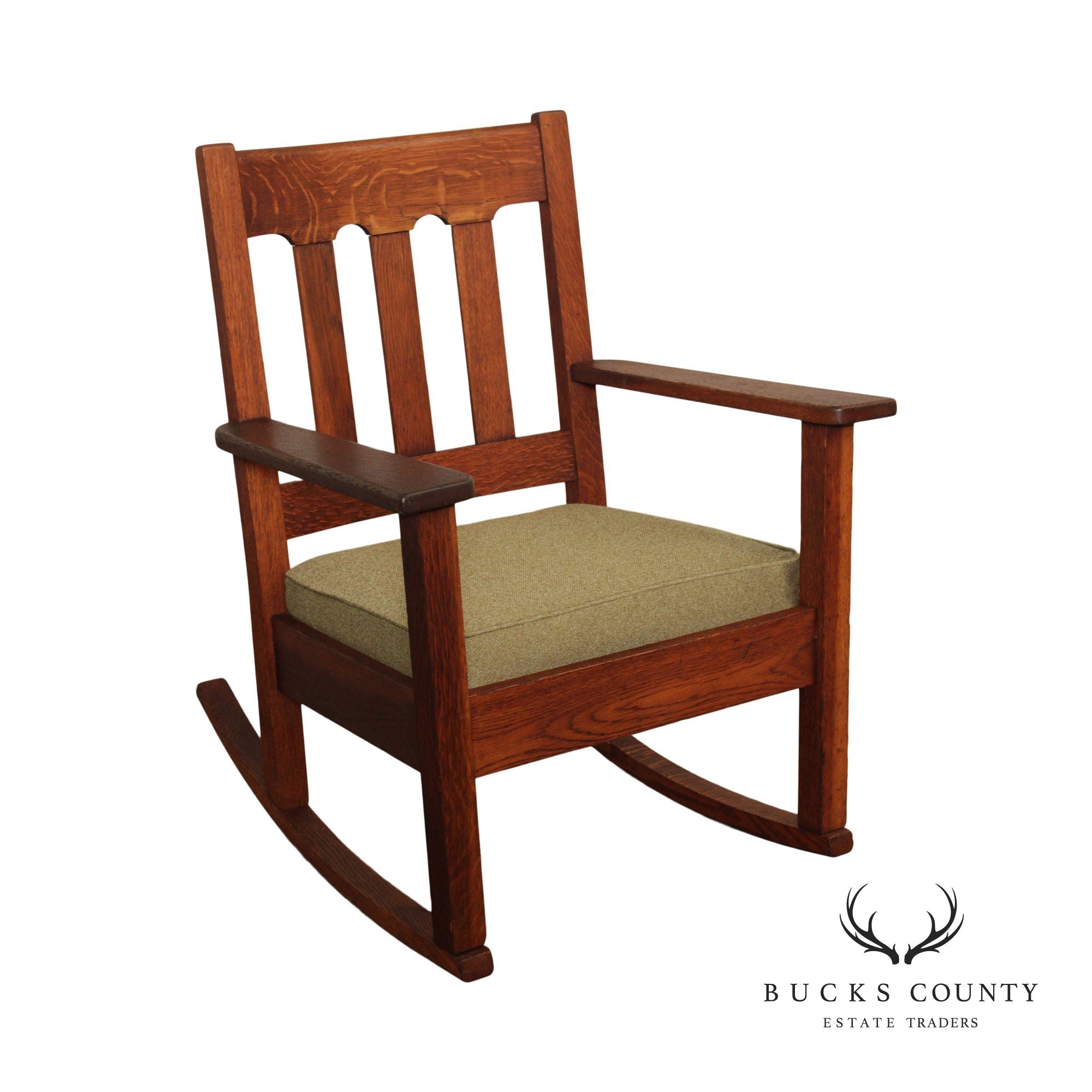 Antique Mission Oak Rocking Chair