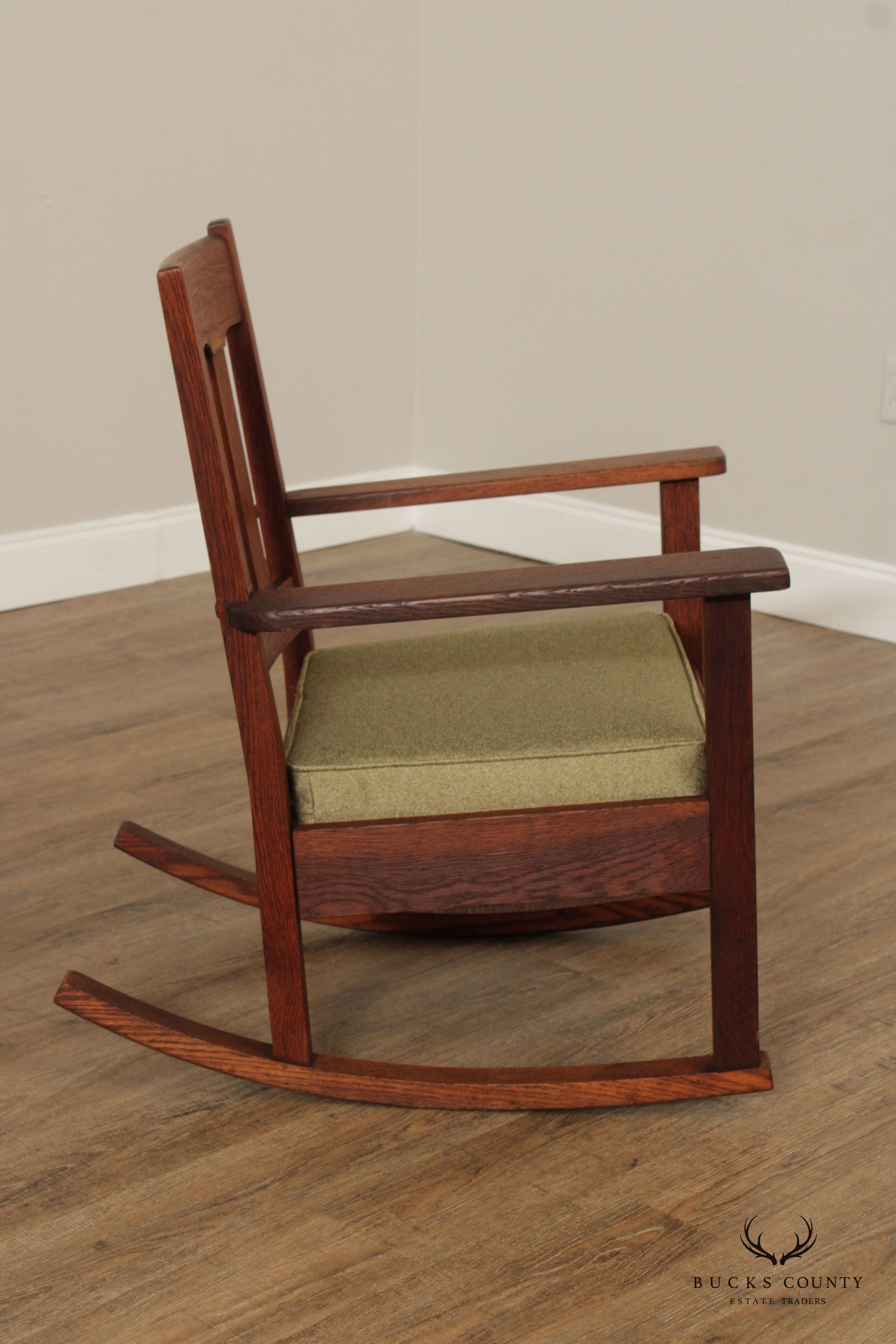 Antique Mission Oak Rocking Chair