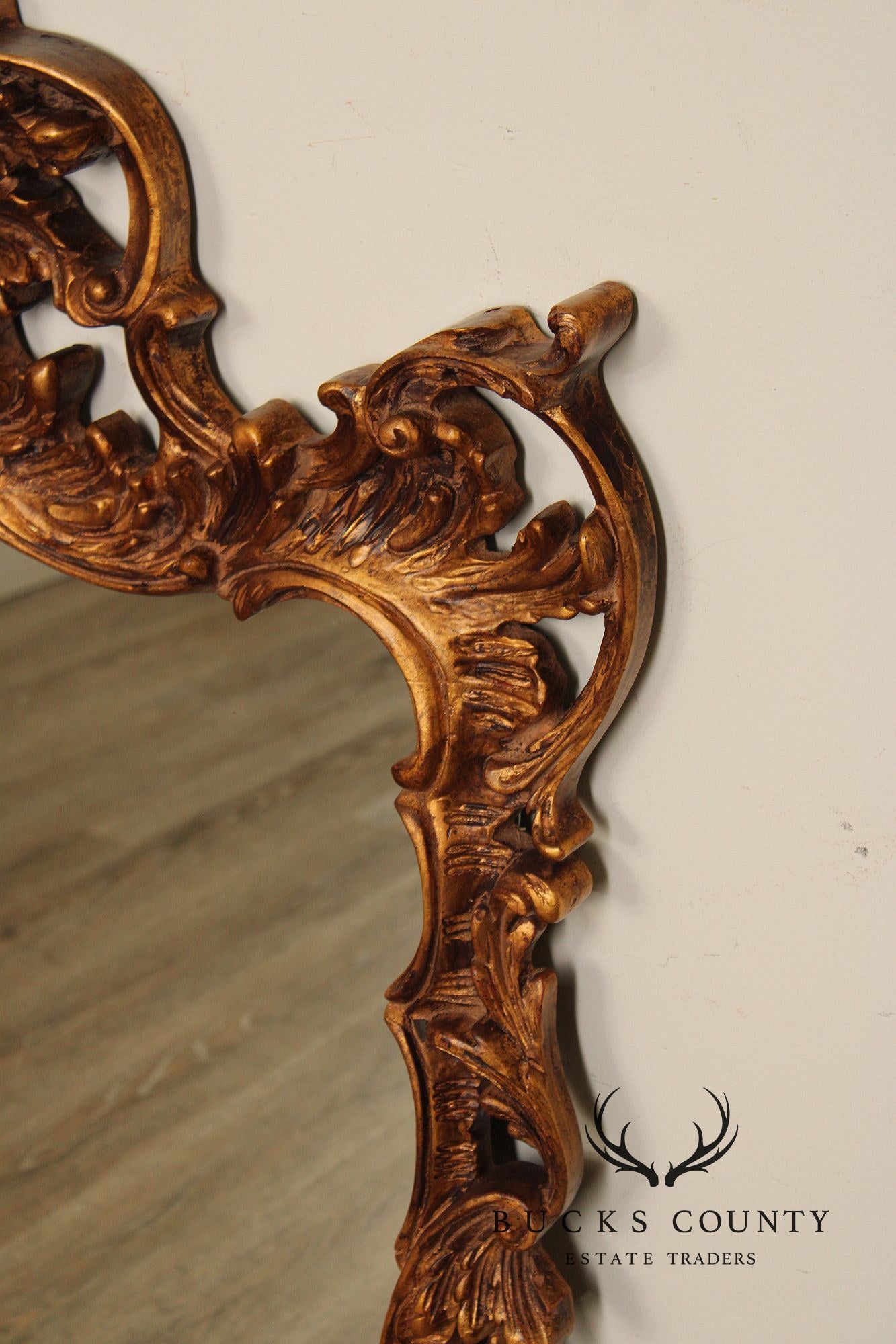 John Richard Rococo Style Gilt Carved Frame Wall Mirror