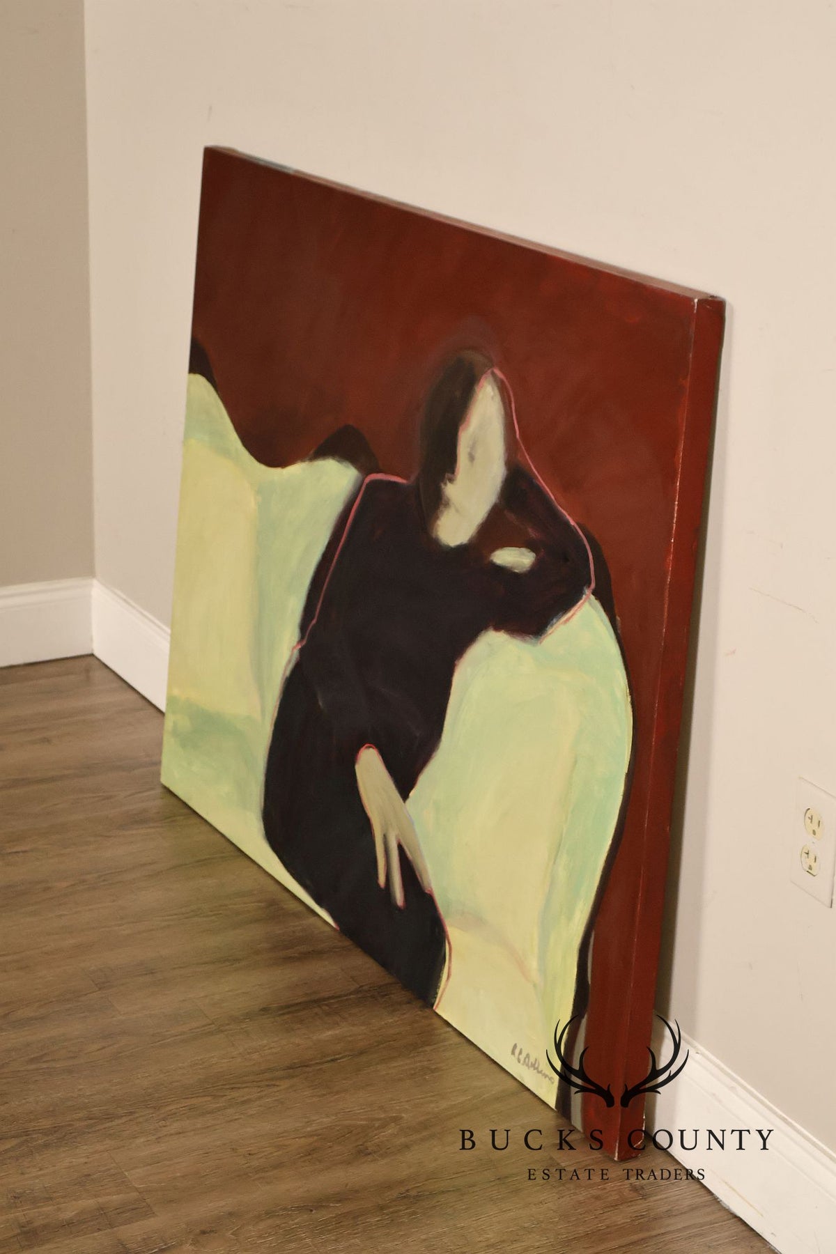 Anne Cooper Dobbins Oil Painting, On The Victorian Loveseat