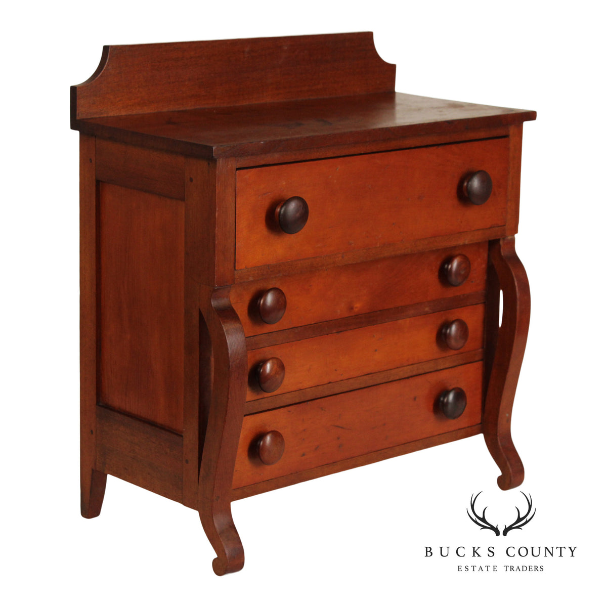 American Empire Bedside Chest of Drawers