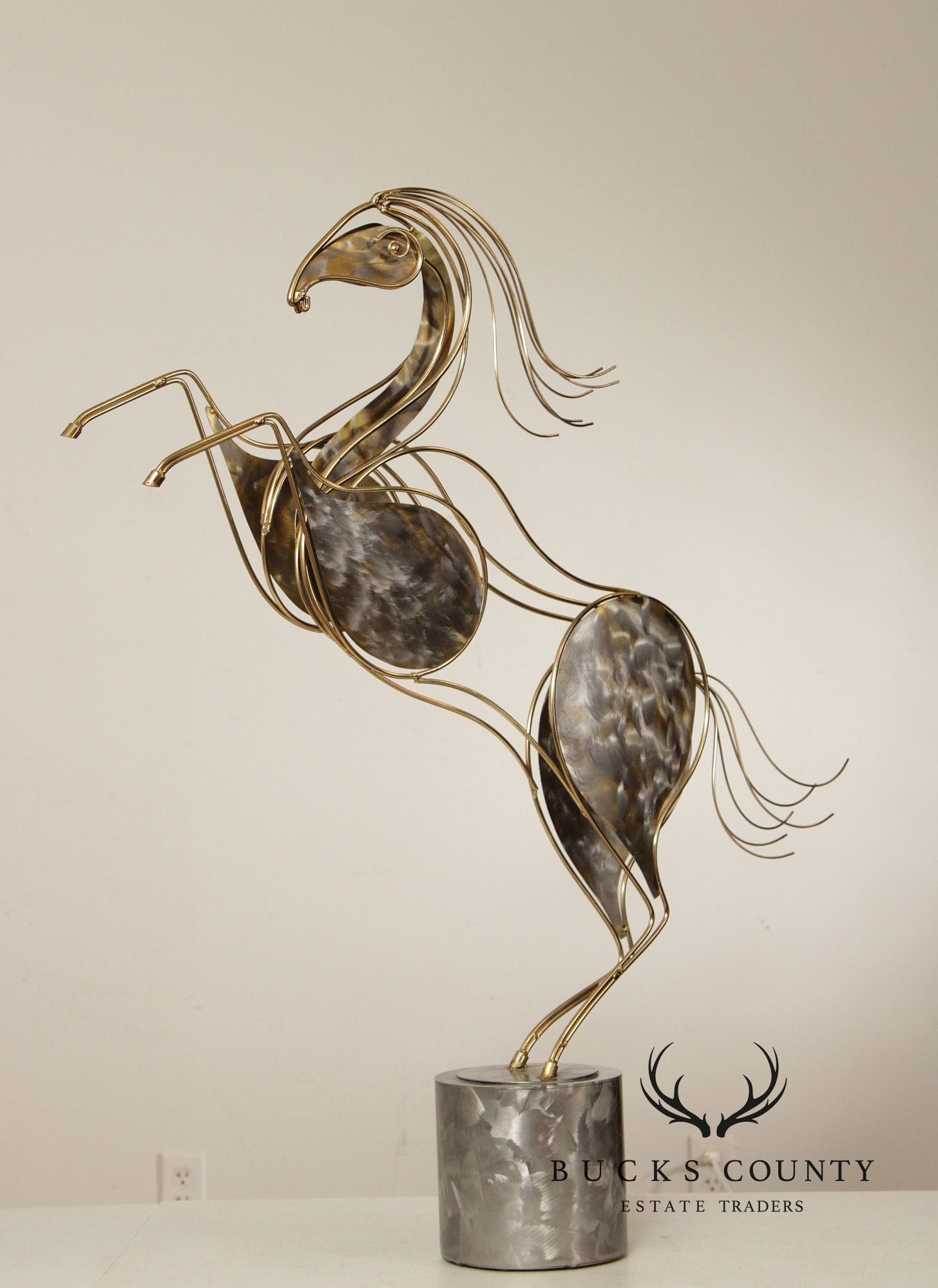 Curtis Jere Post Modern Rearing Horse Sculpture