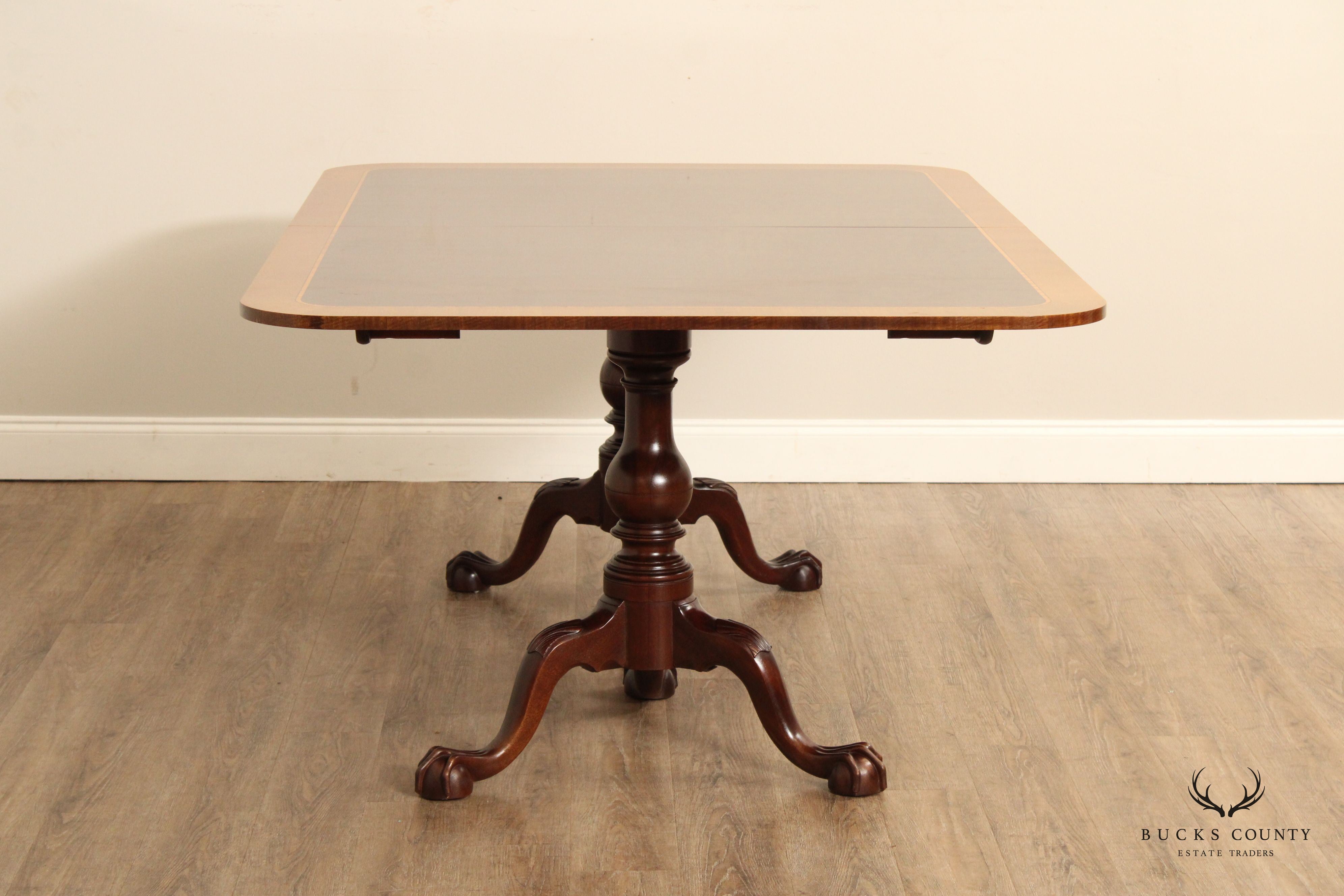 Stickley Colonial Williamsburg Double Pedestal Mahogany Dining Table