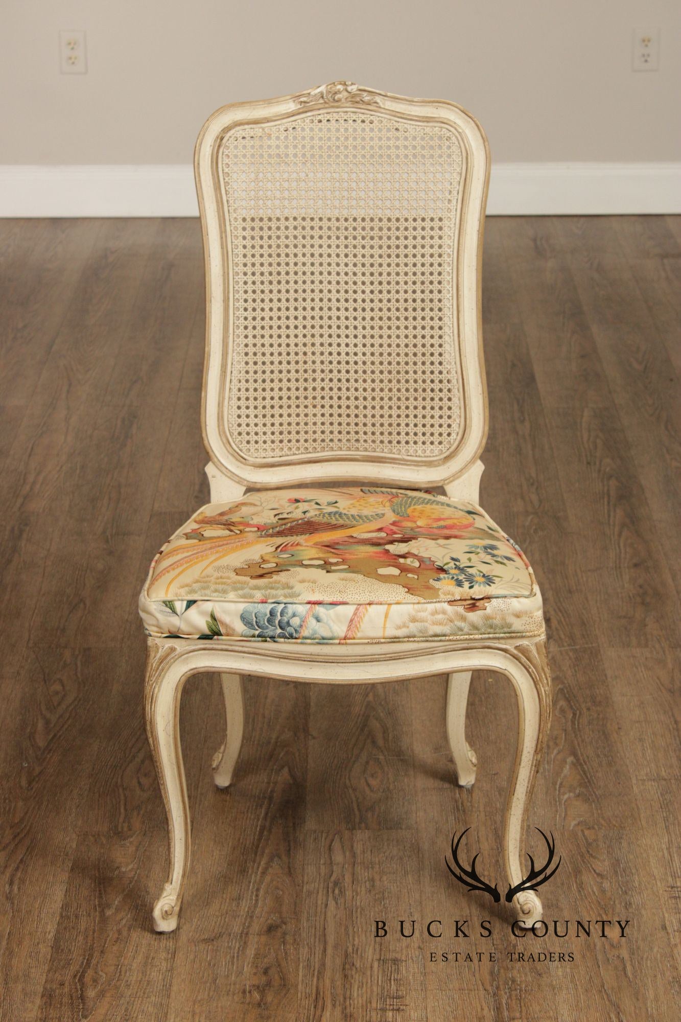 Henredon French Louis XV Style Vintage Set of Six Cane Back Dining Chairs