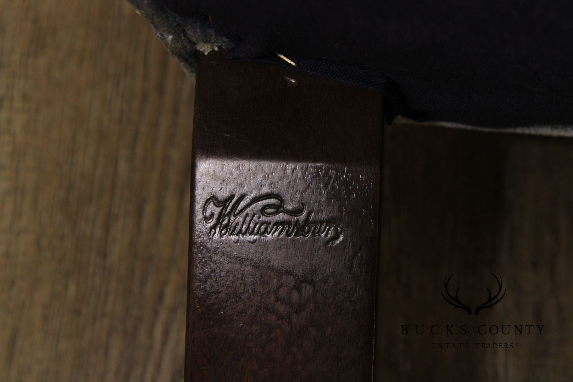 Kittinger Colonial Williamsburg Chippendale Style  Mahogany Wing Chair