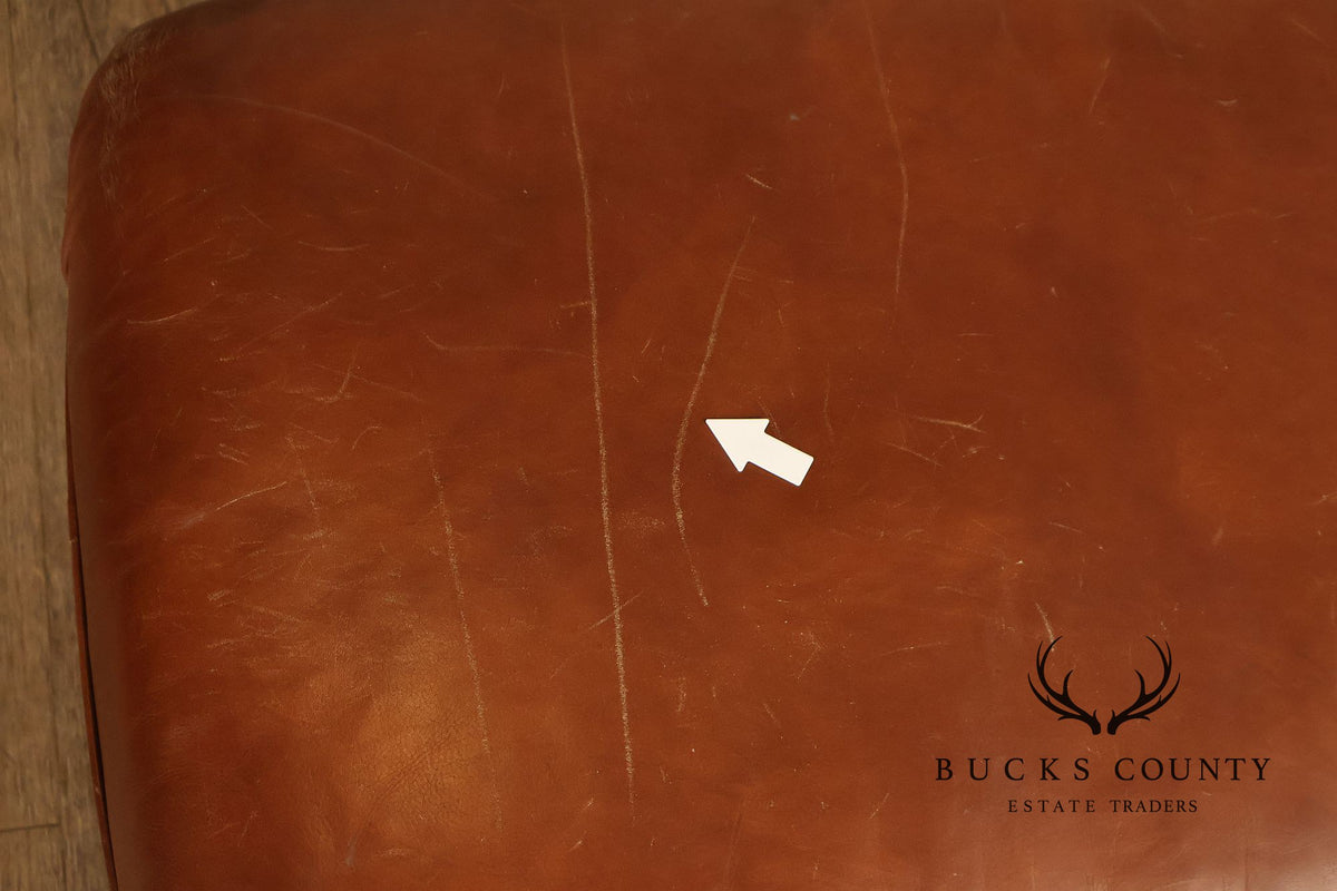 Hancock & Moore 'Austin' Leather Armchair and Ottoman