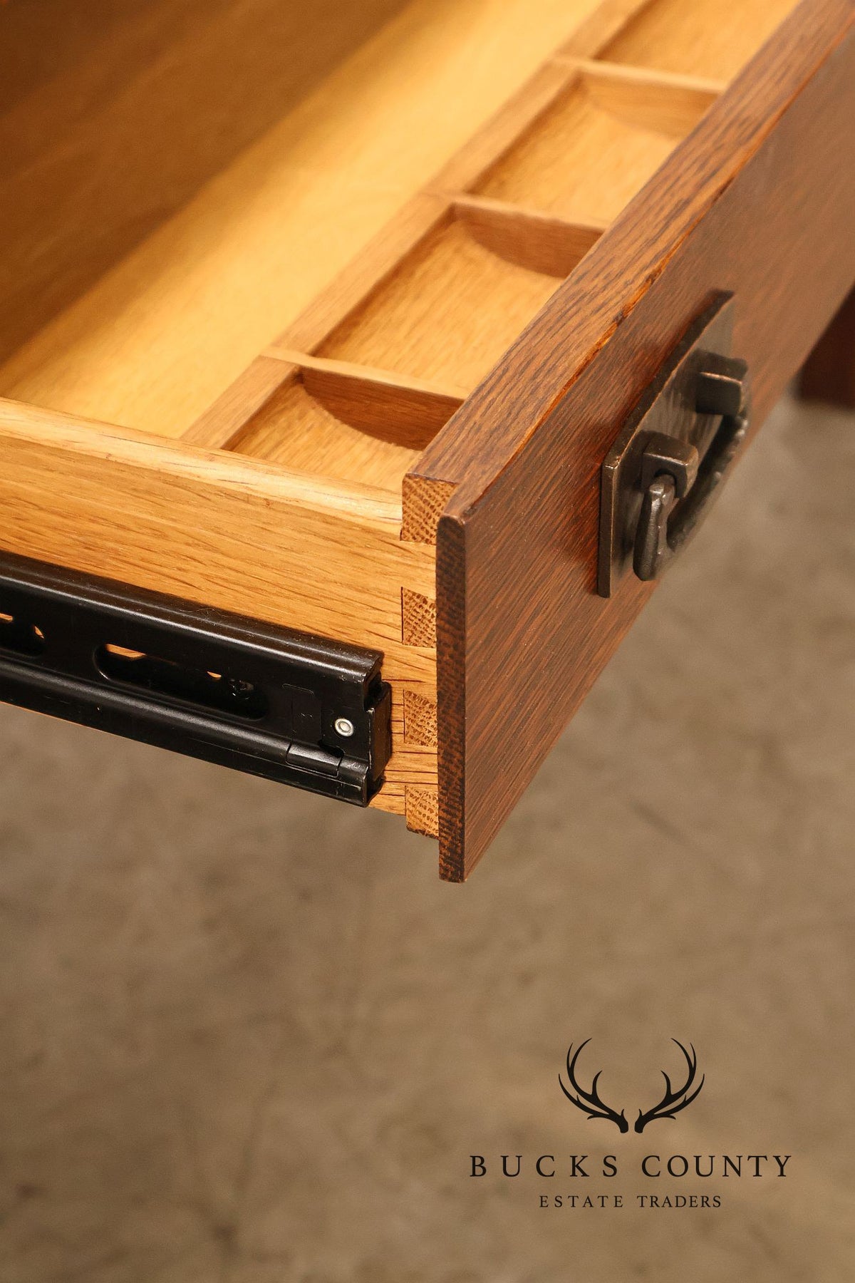 Stickley Mission Collection Oak Spindle Writing Desk