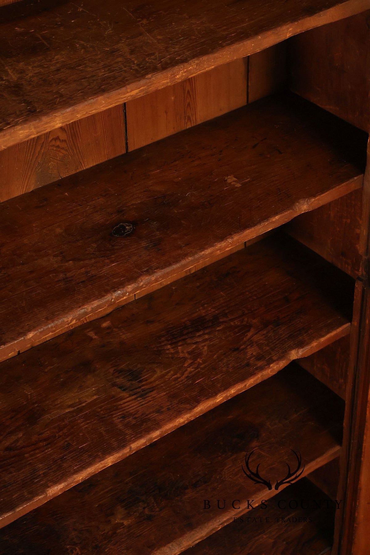 Antique Primitive Grain Painted Cupboard