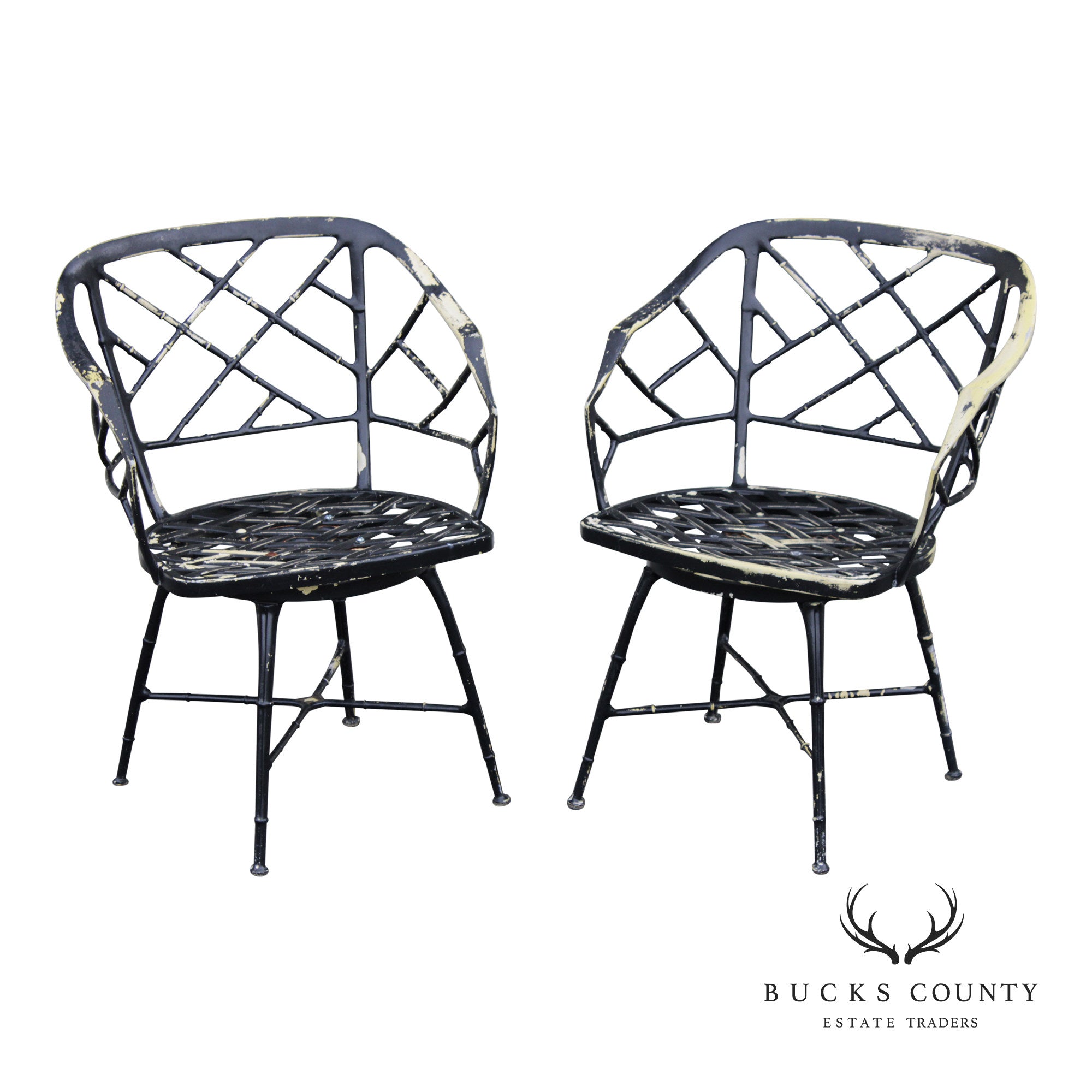 Brown Jordan Pair of 'Calcutta' Outdoor Patio Swivel Armchairs