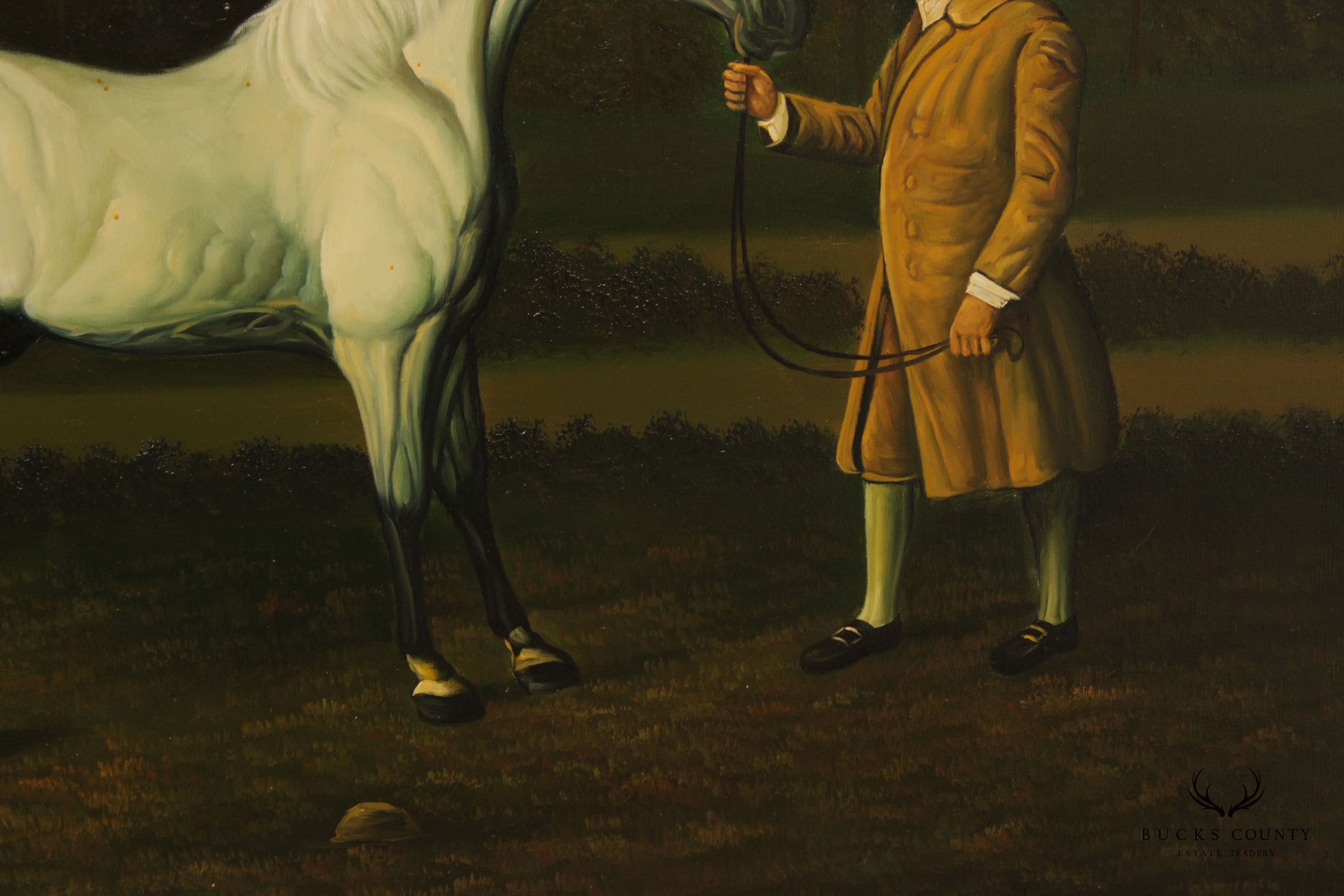 English Racing Horse 'Gimcrack' Original Painting, After George Stubbs