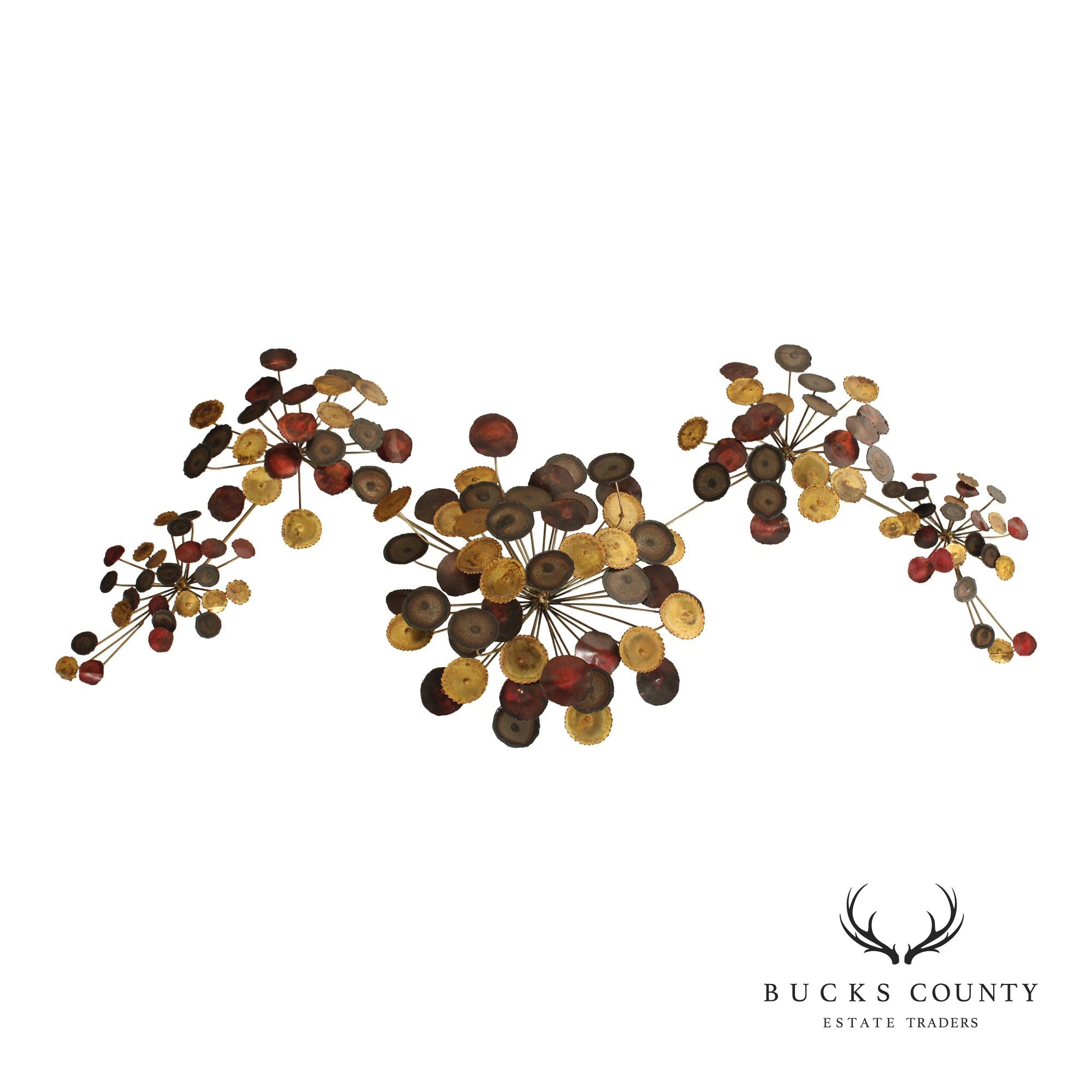 Mid Century Modern Brutalist Metal Wall Sculpture