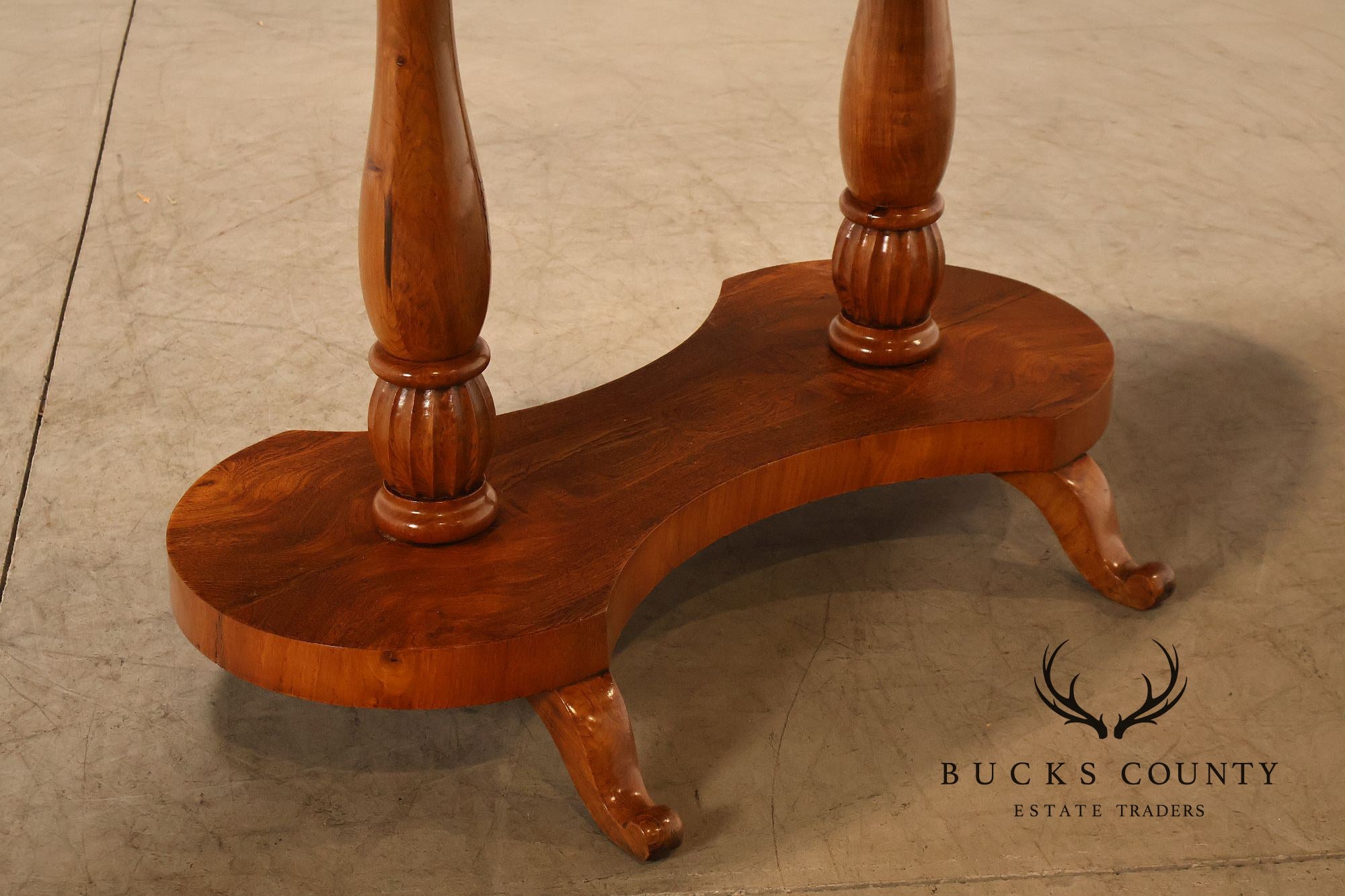 Antique Burlwood Biedermeier Drop Leaf Table