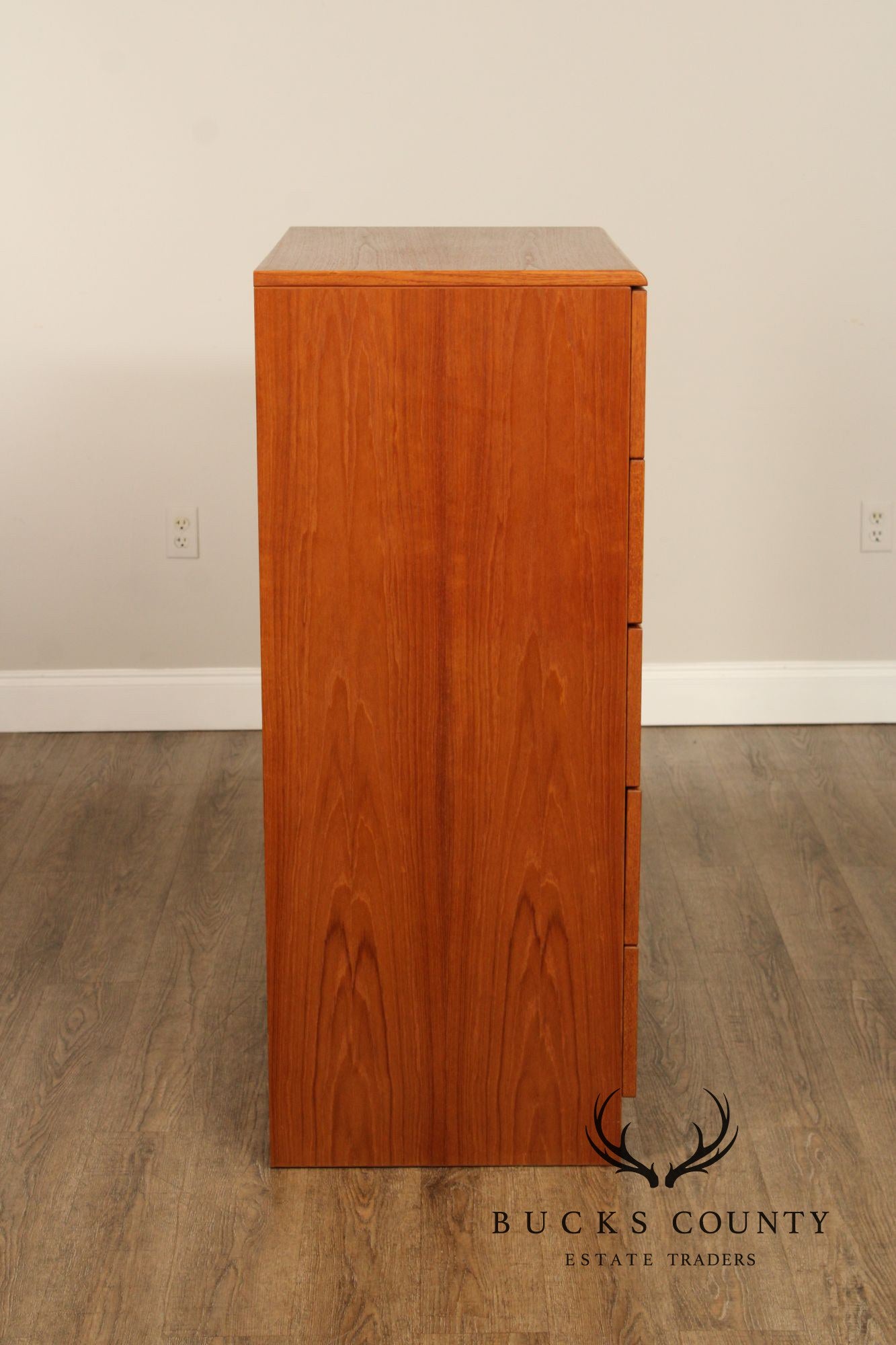 Danish Modern Teak Tall Chest of Drawers