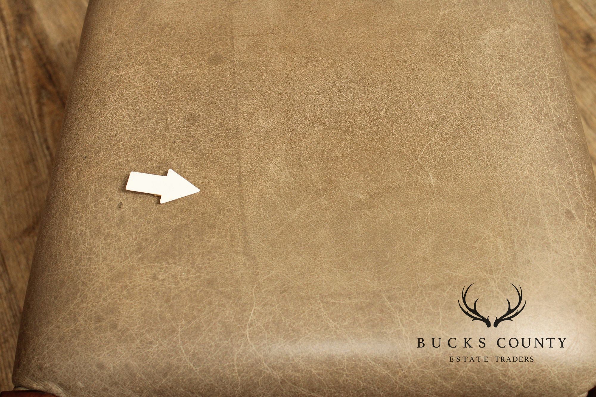 Stickley Mission Collection Cherry and Leather Footstool