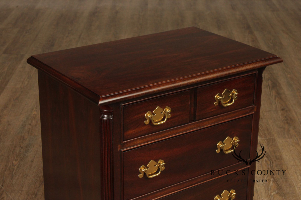 Stickley Chippendale Style Pair of Mahogany Nightstands