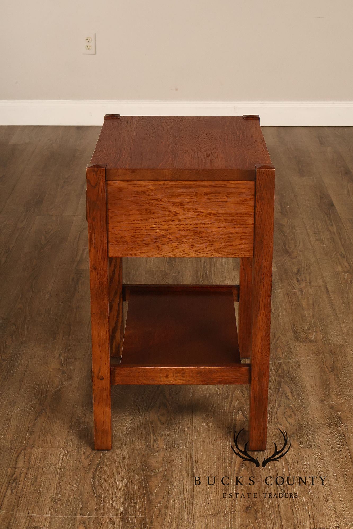 Stickley Mission Collection Pair of Oak One-Drawer Nightstands