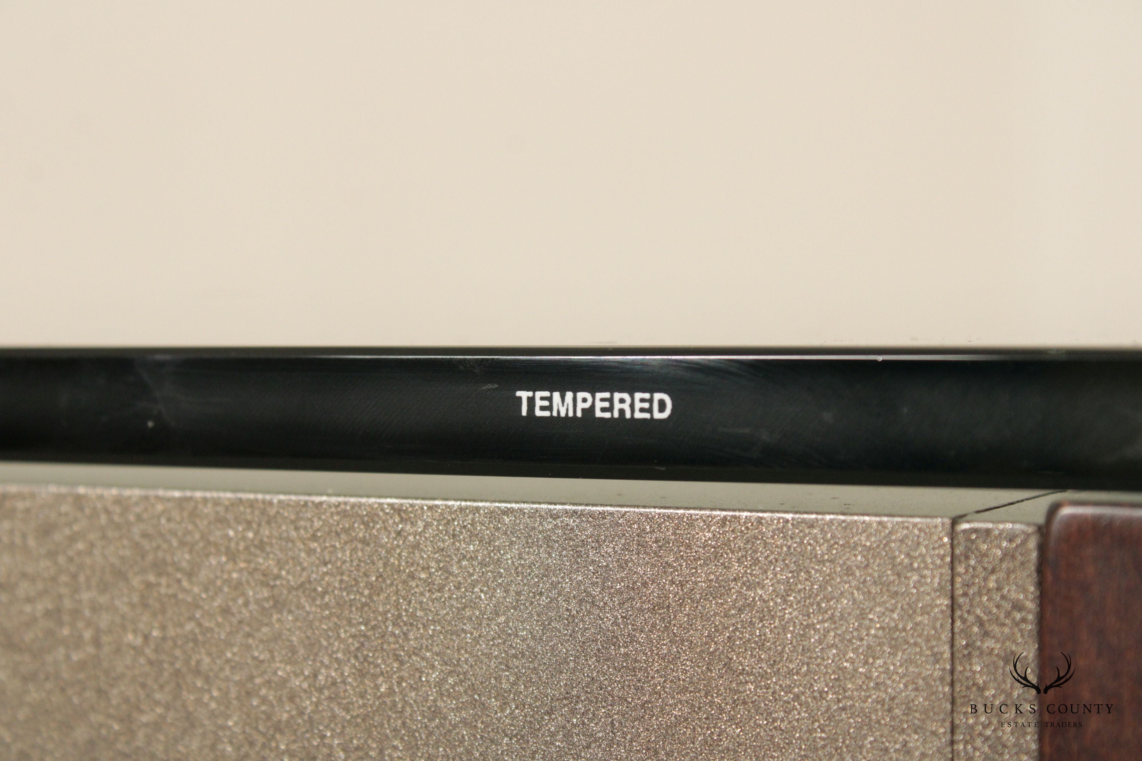 Contemporary Style Glass Top Parsons Dining Table