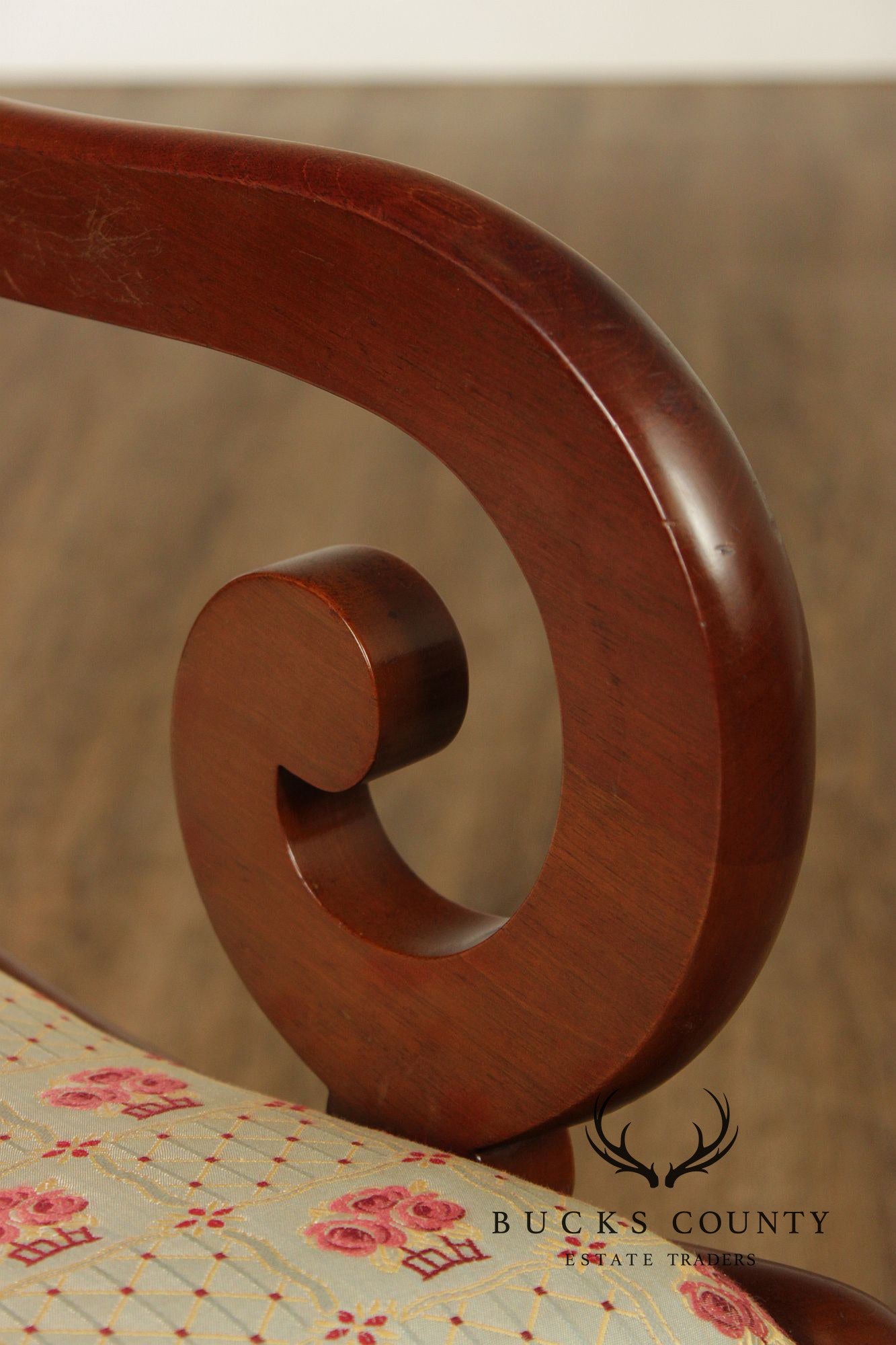 Biggs Furniture Empire Style Set of Eight Mahogany Dining Chairs