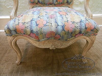 Interior Crafts Pair of Louis XV Style Fauteuil Carved Living Room Arm Chairs