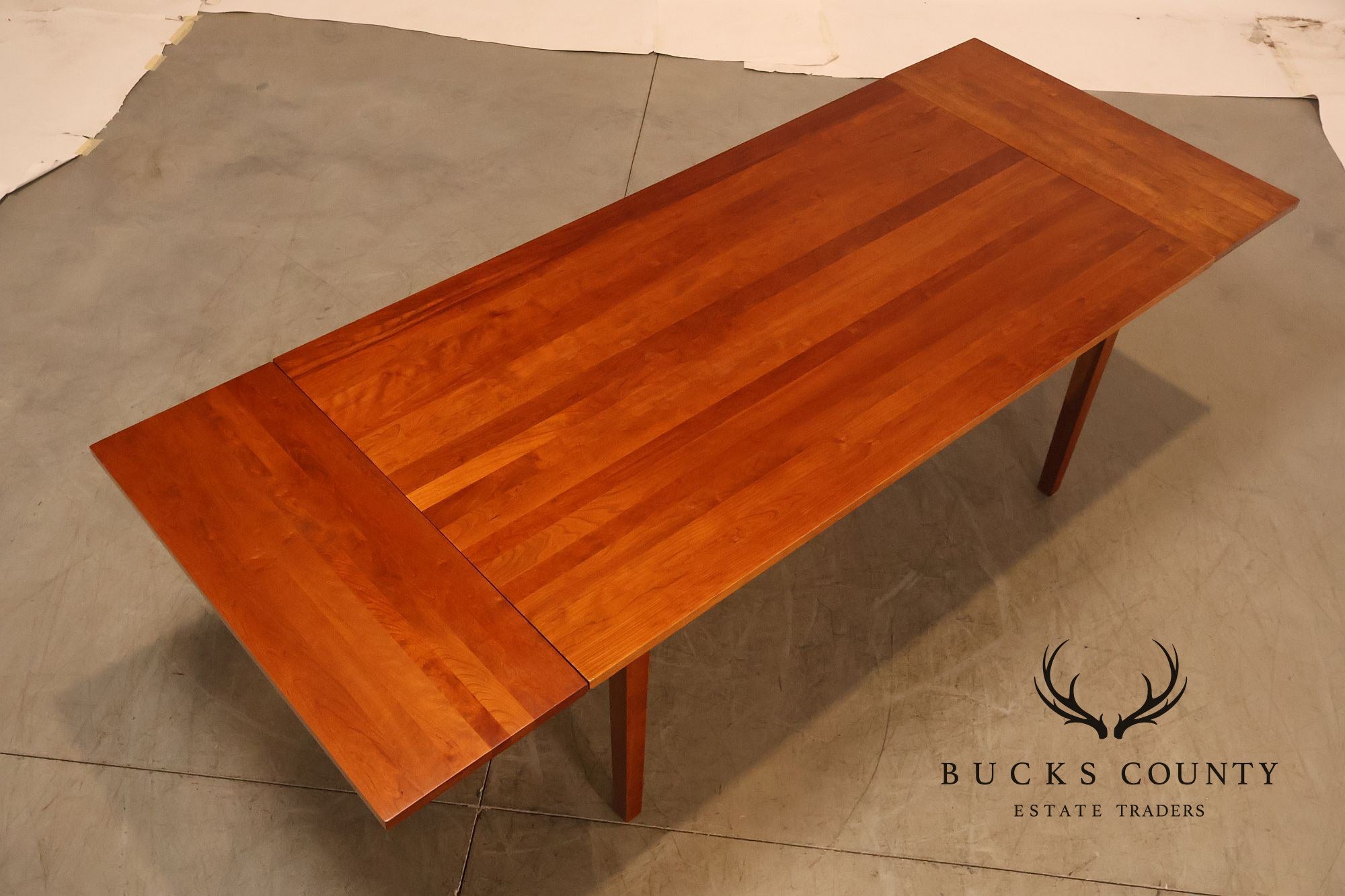 Frederick Duckloe Solid Cherry Expandable Dining Table