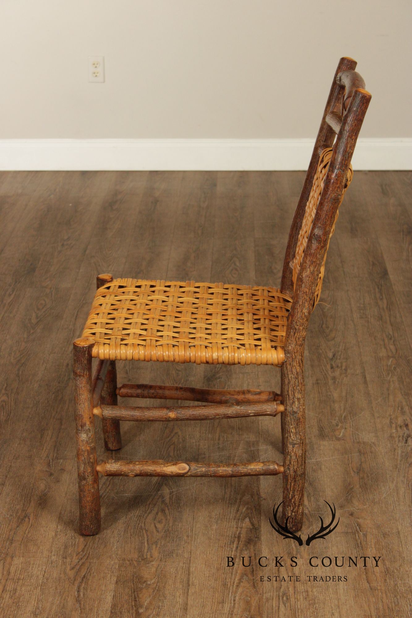 Old Hickory Set of Four 'Wagon Wheel' Dining Chairs