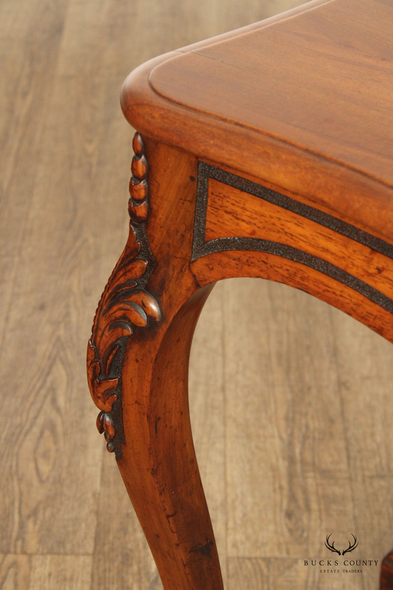 Antique French Carved Walnut Console Table