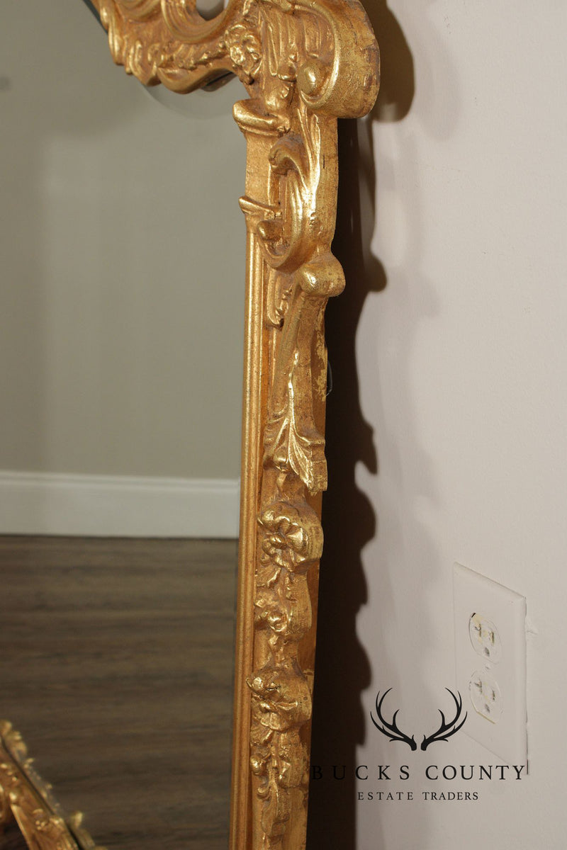 Friedman Brothers Rococo Style Giltwood  Over Mantel Wall Mirror