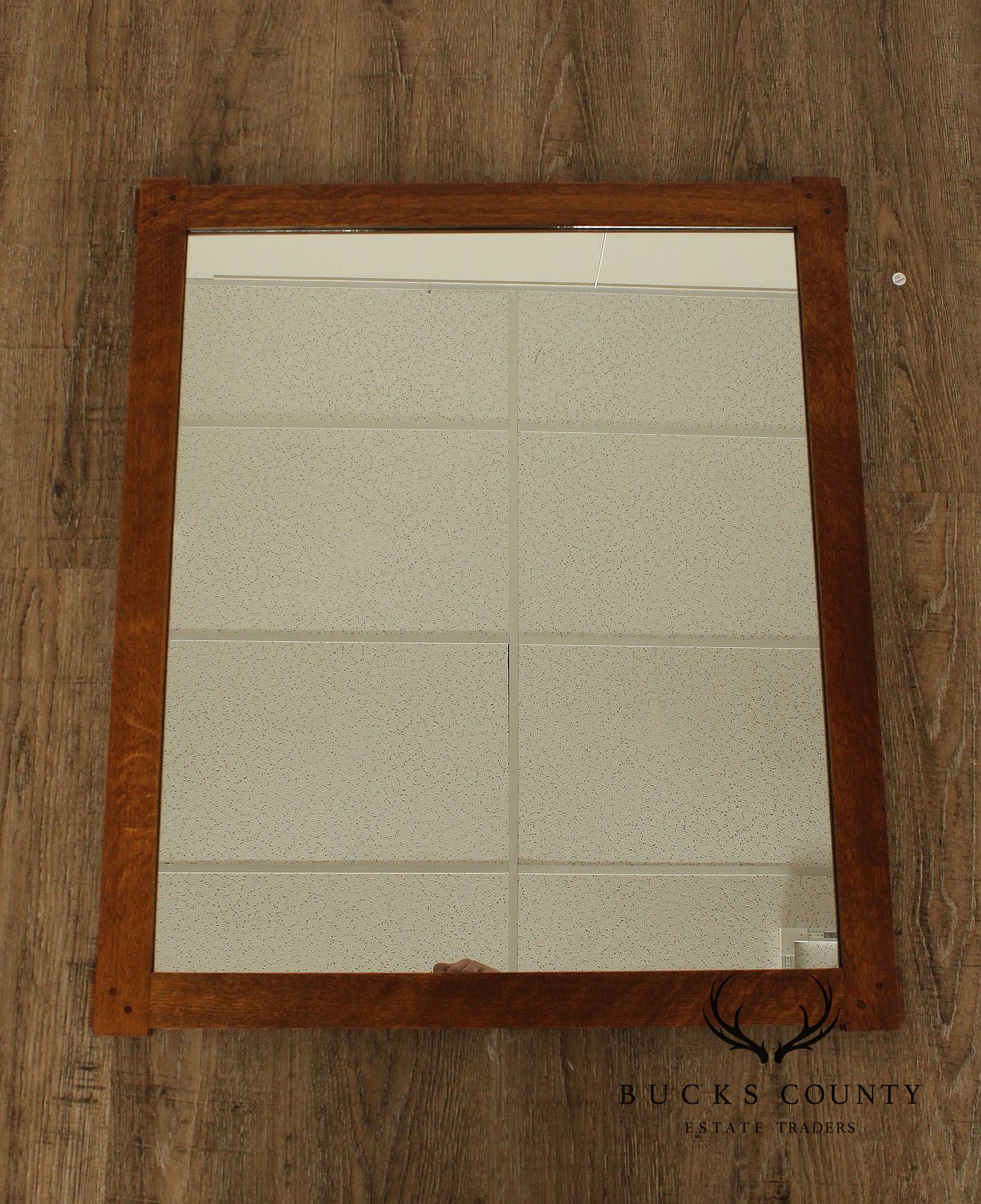 Mission Style Oak Wall Mirror