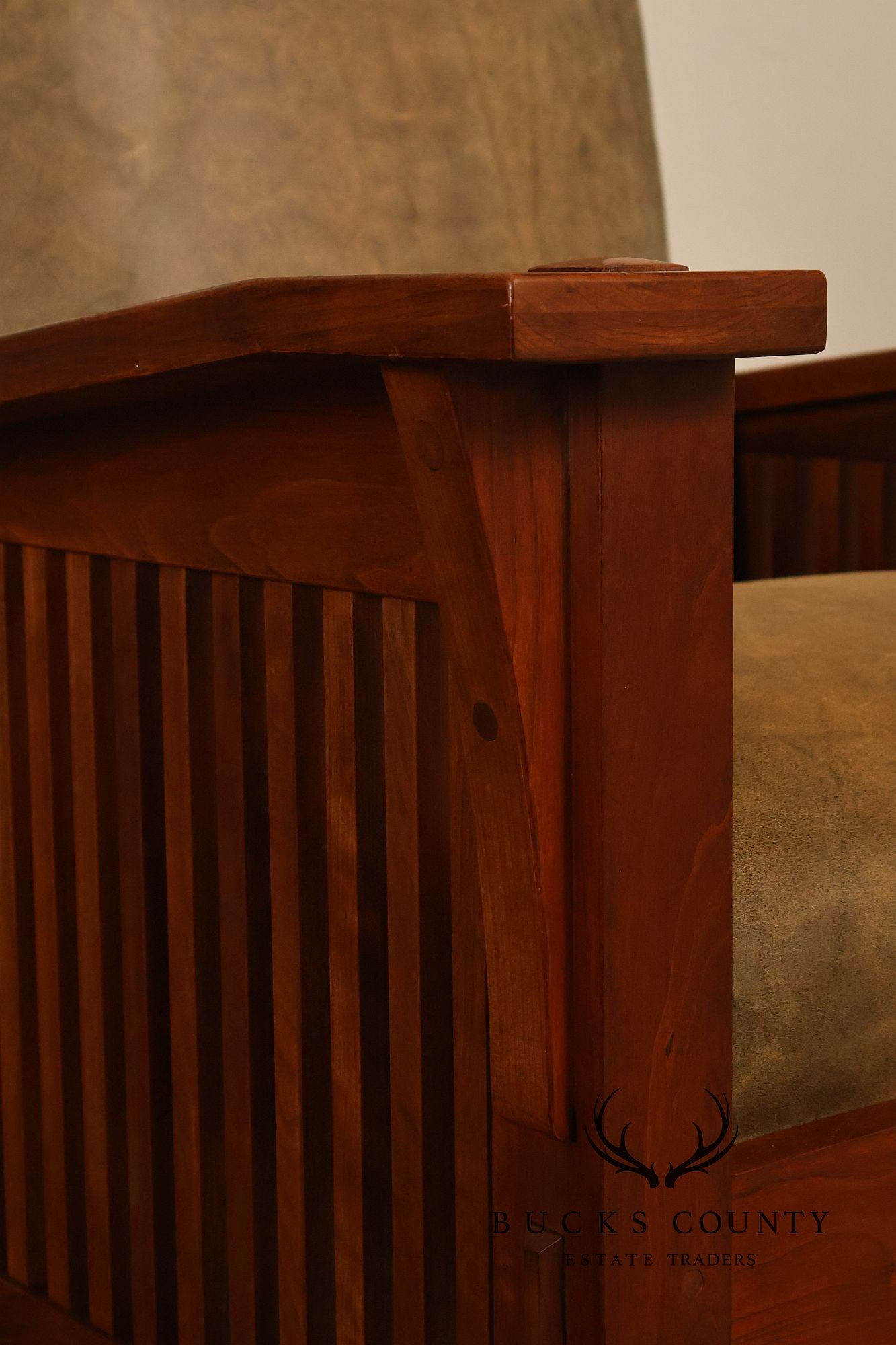 Stickley Mission Collection Cherry Spindle Morris Lounge Chair