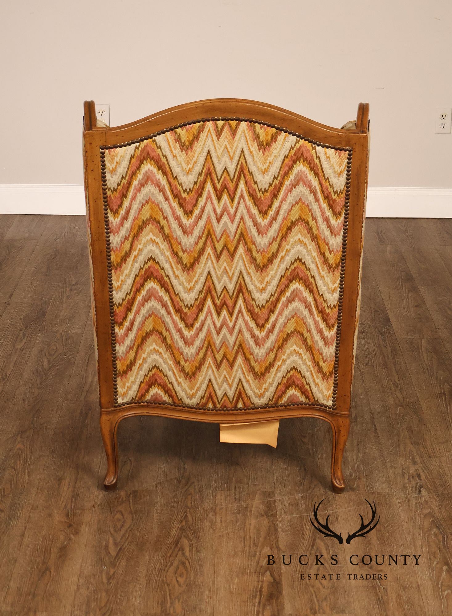 Baker Furniture Louis XV Style Wing Back Bergère Chair And Ottoman