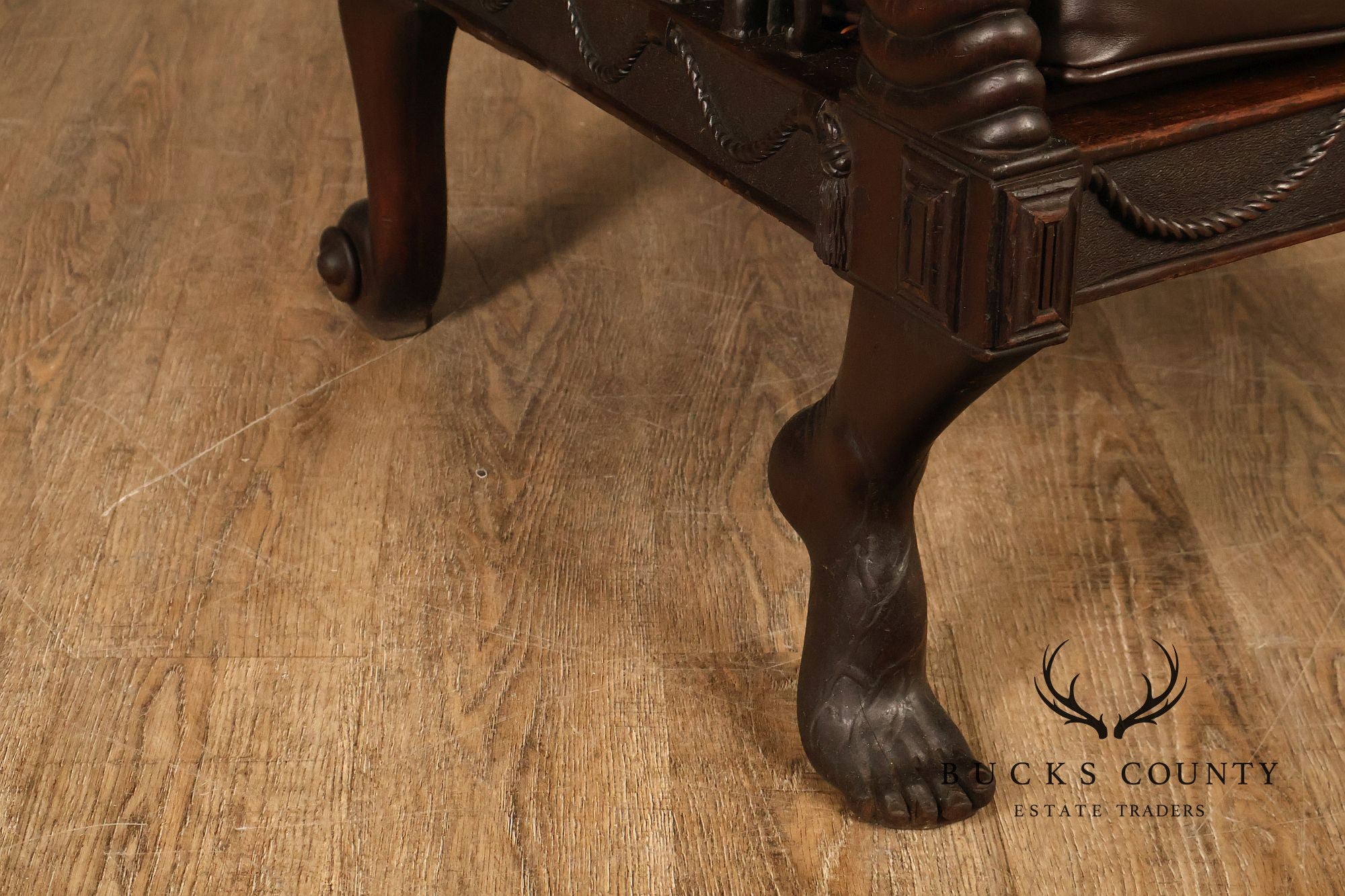 Exceptional 19th Century Anglo-Indian / Burmese Colonial Figural Carved Hardwood Throne Armchair