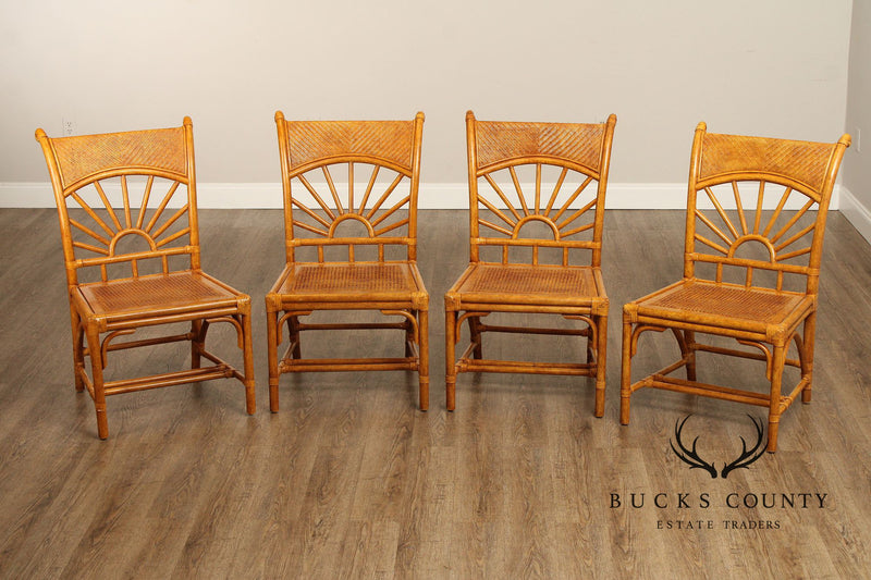 Lexington Furniture Set of Four Rattan Dining Chairs