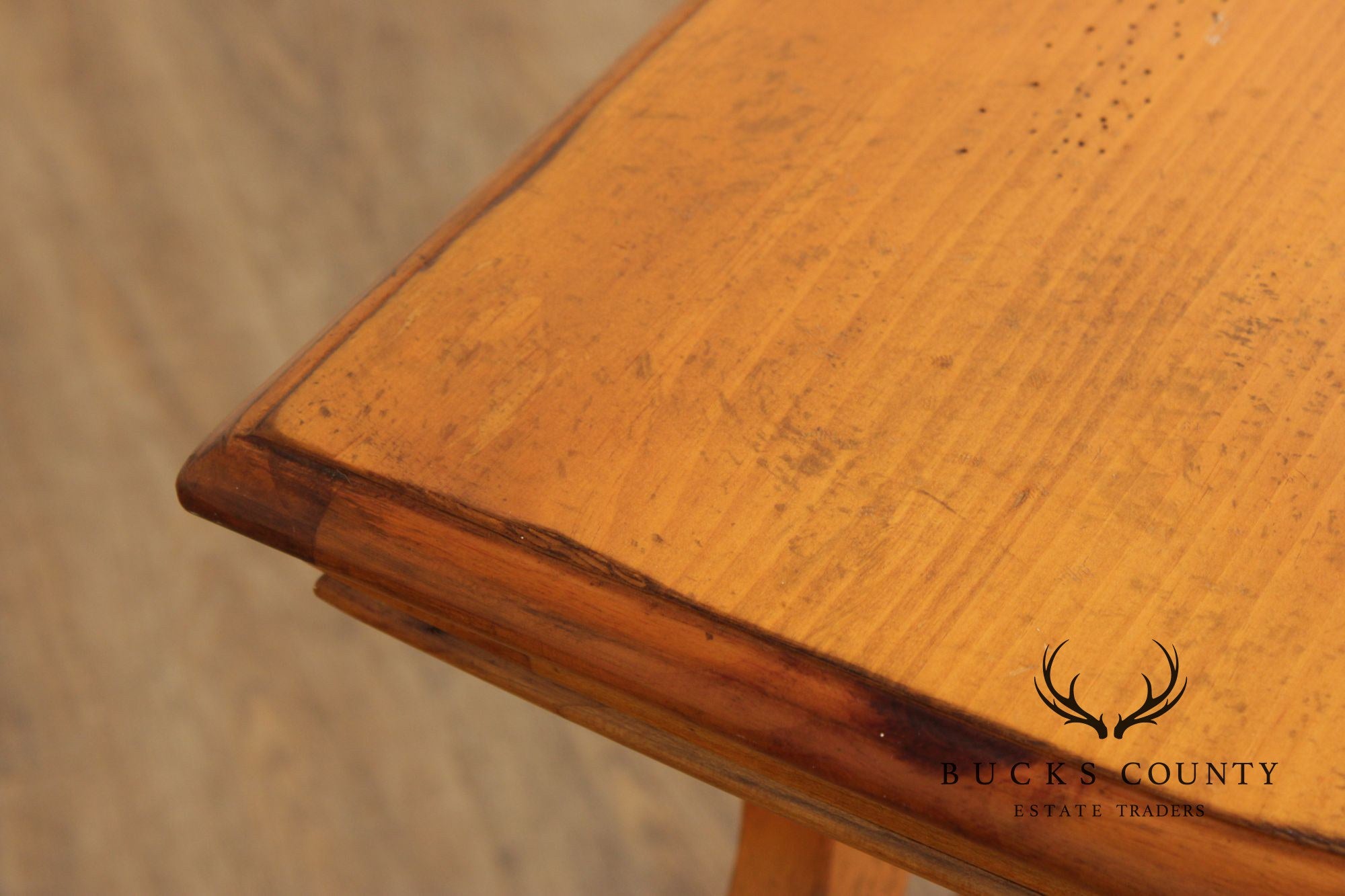 Spanish Baroque Style Pine Demilune Hall Table