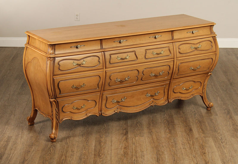 Union Furniture Co. French Louis XV Style Bombe Triple Dresser