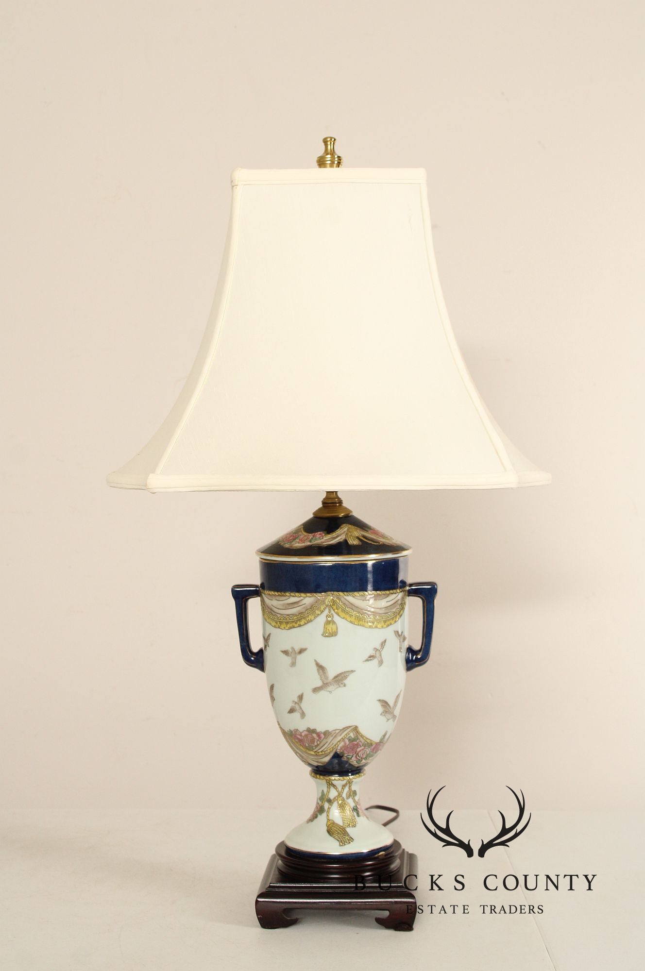 Bradburn Gallery Enameled Porcelain Urn Form Table Lamp