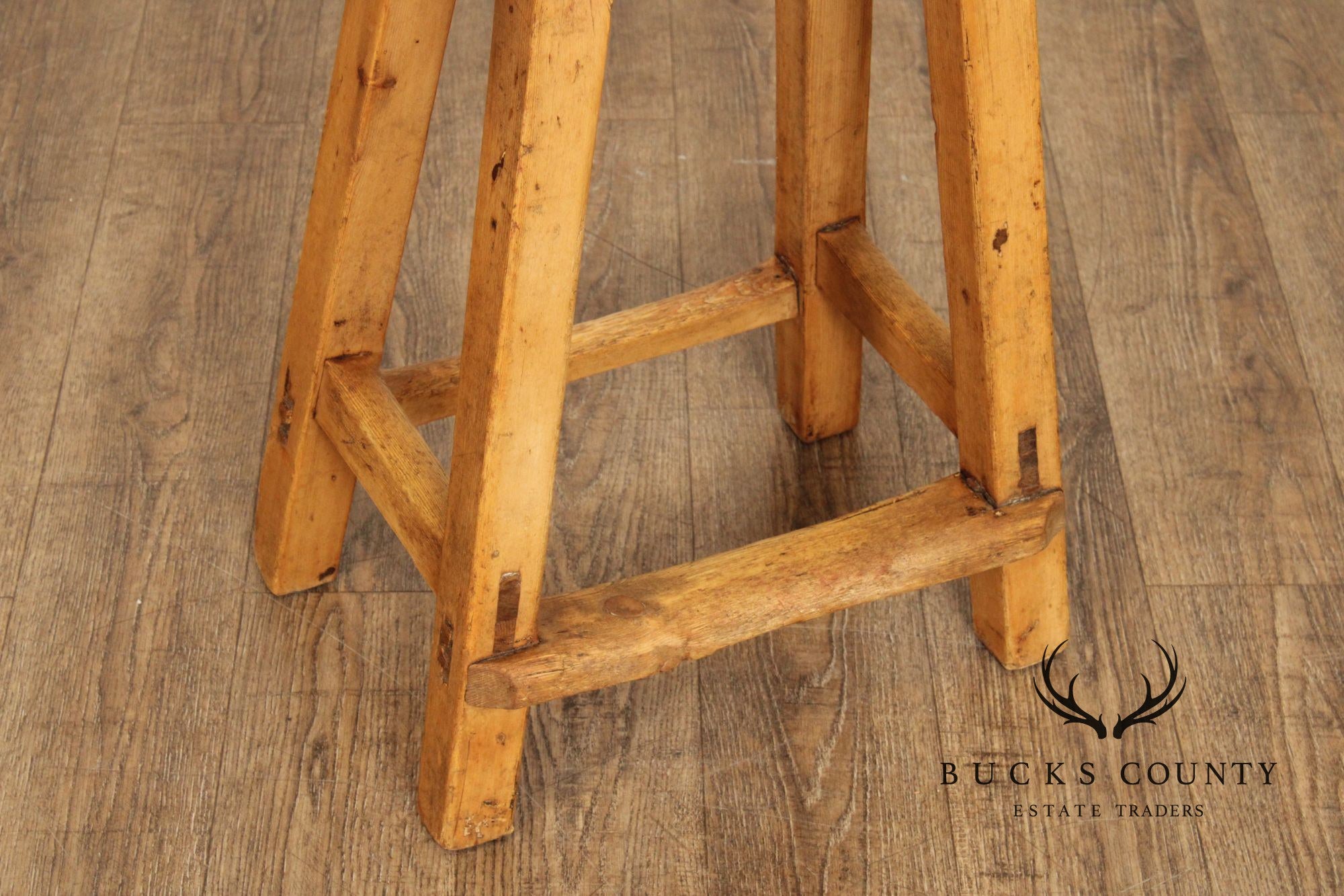 Antique English Pine Stool