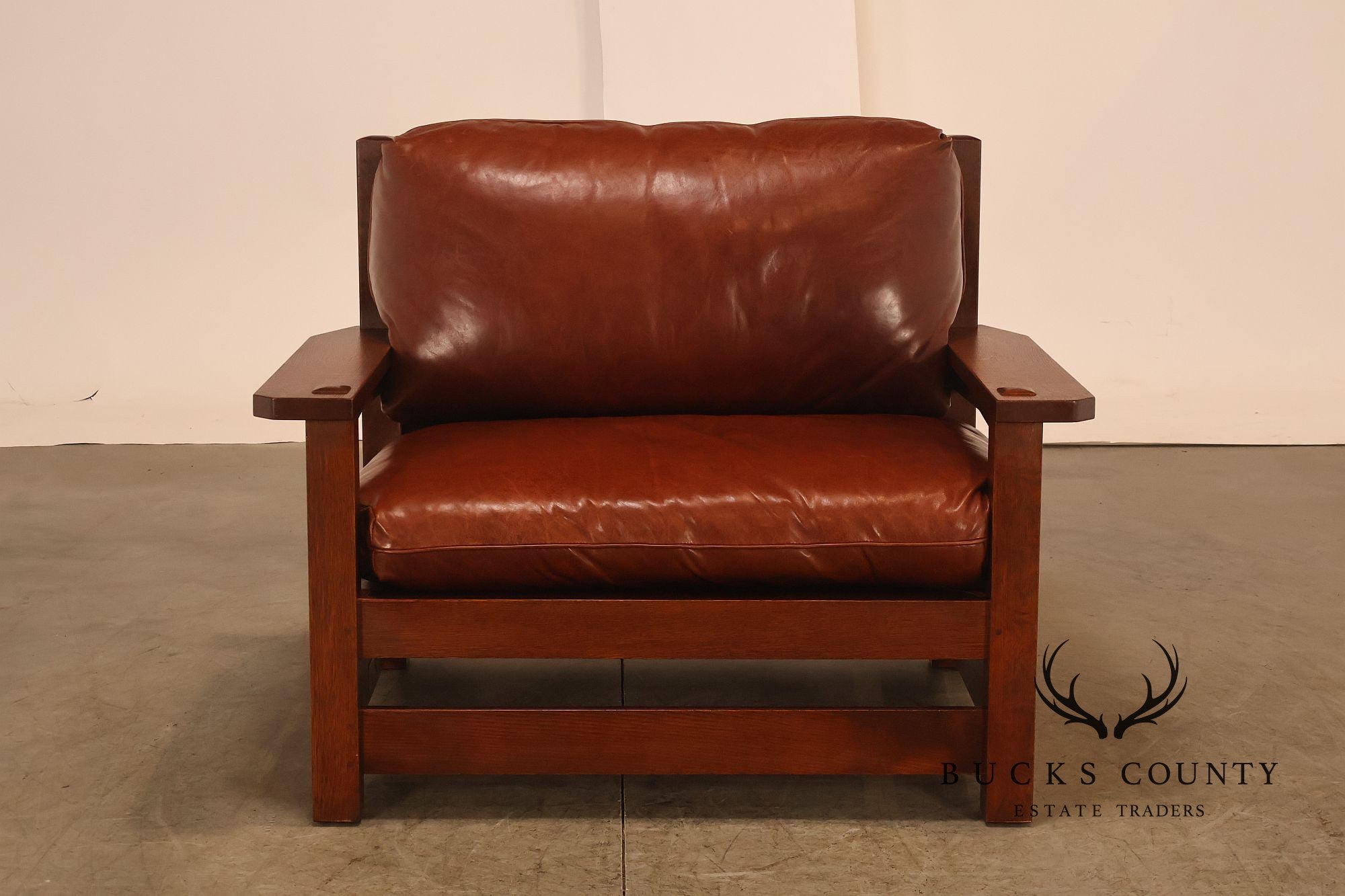 Stickley Mission Collection 25th Anniversary Limited Edition Dalai Lama Eastwood Chair & Ottoman No. 45/100