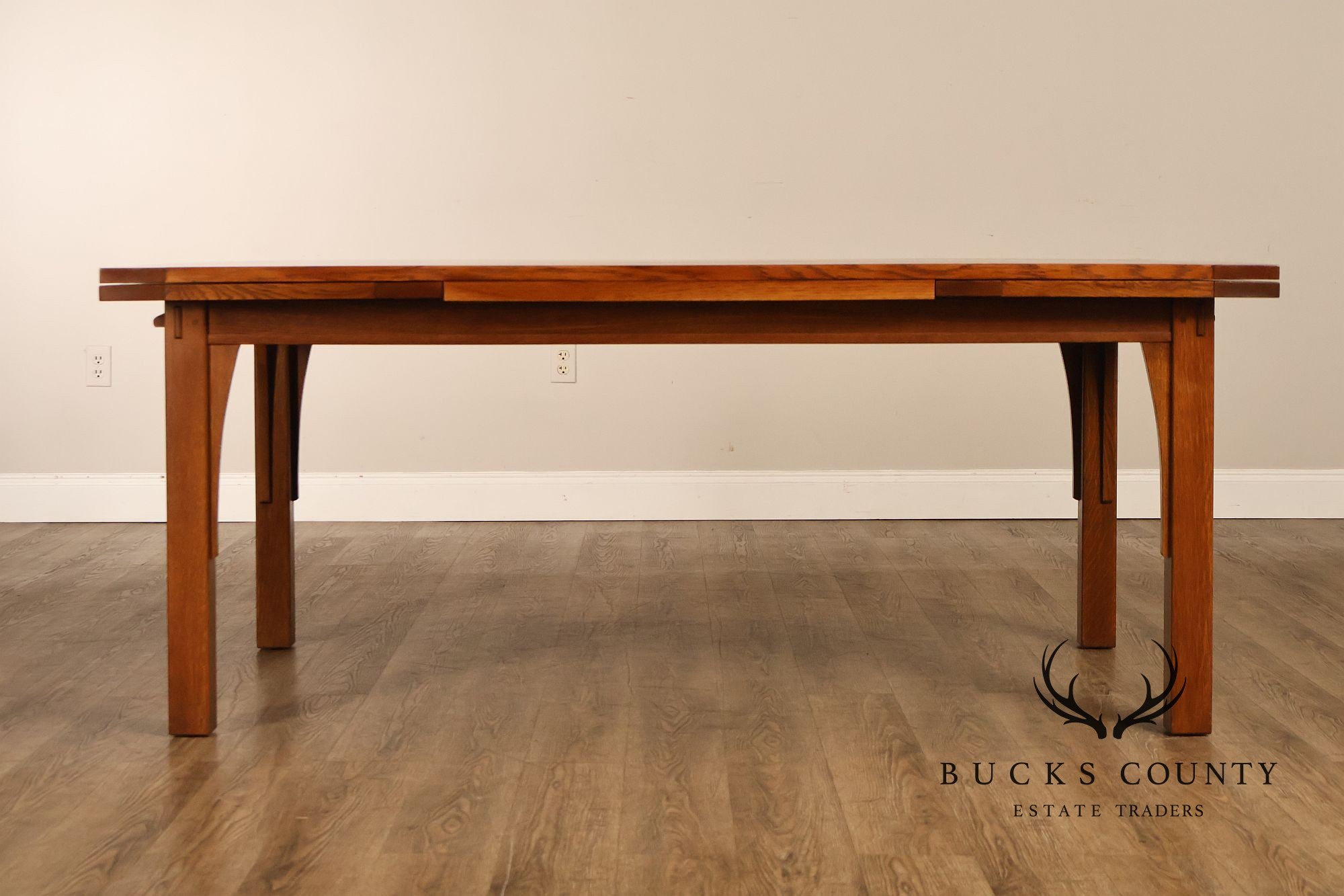 Stickley Mission Collection Oak Draw Top Extension Dining Table