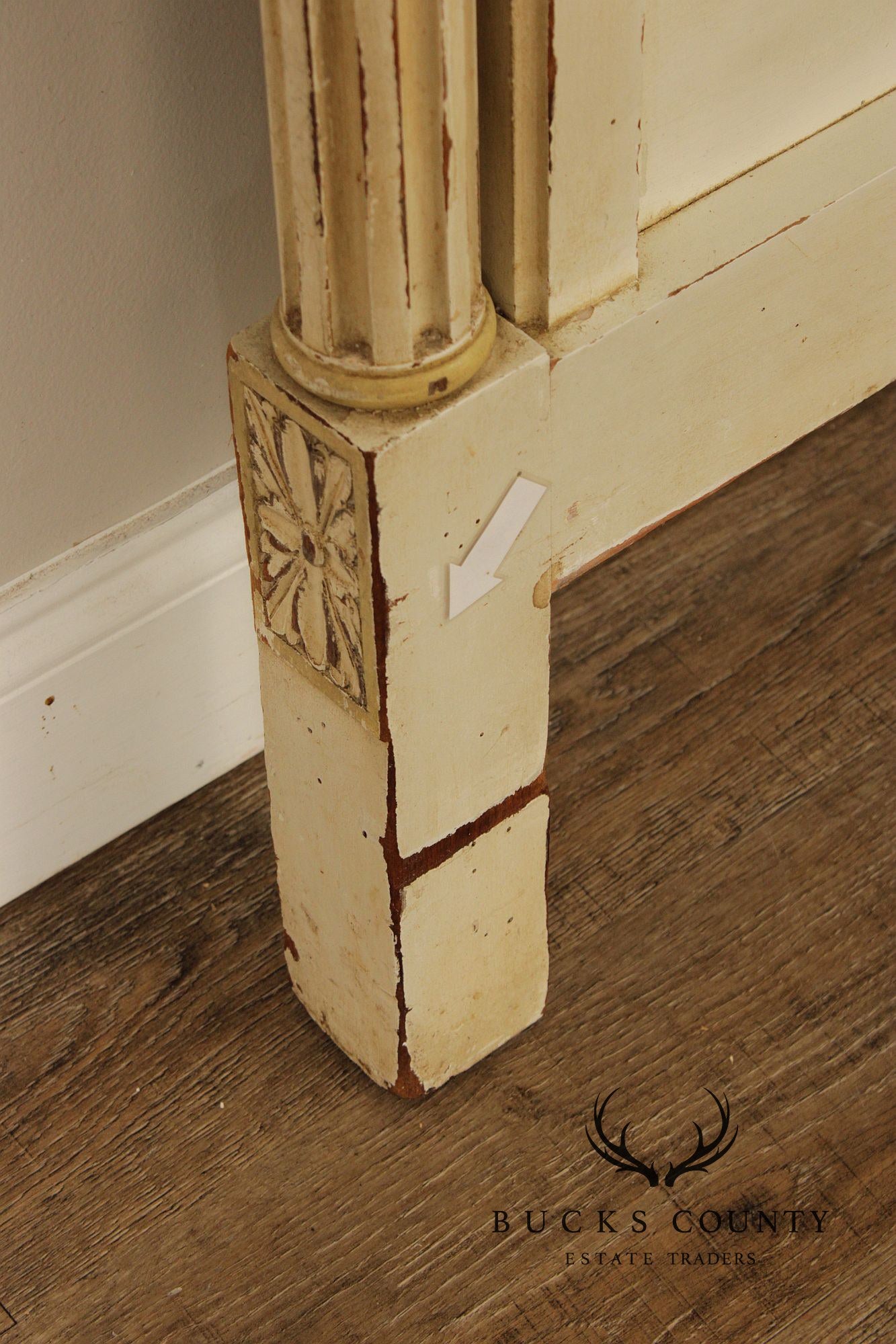 French Louis XVI Style Upholstered King Headboard