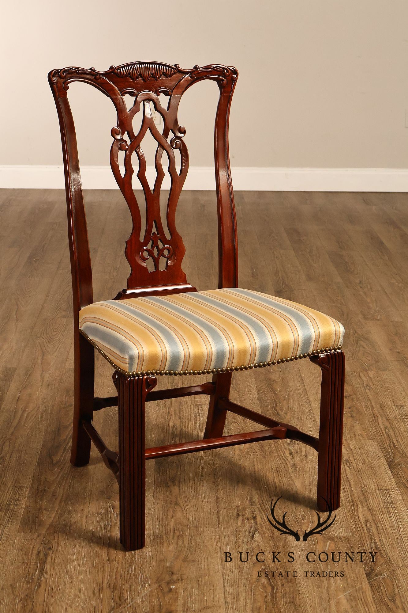 Chippendale Style Set of Eight Mahogany Dining Chairs