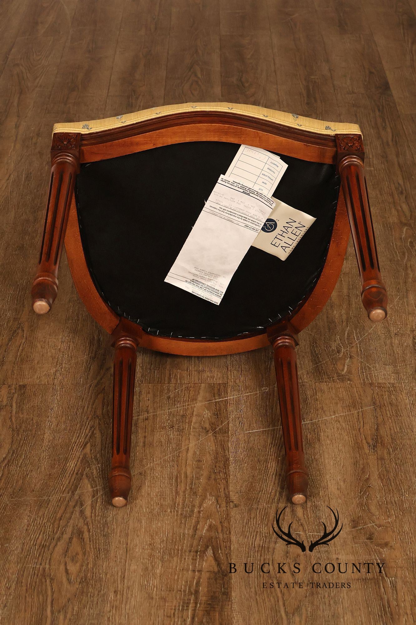 Ethan Allen Louis XVI Style Set Of Four Upholstered Dining Chairs