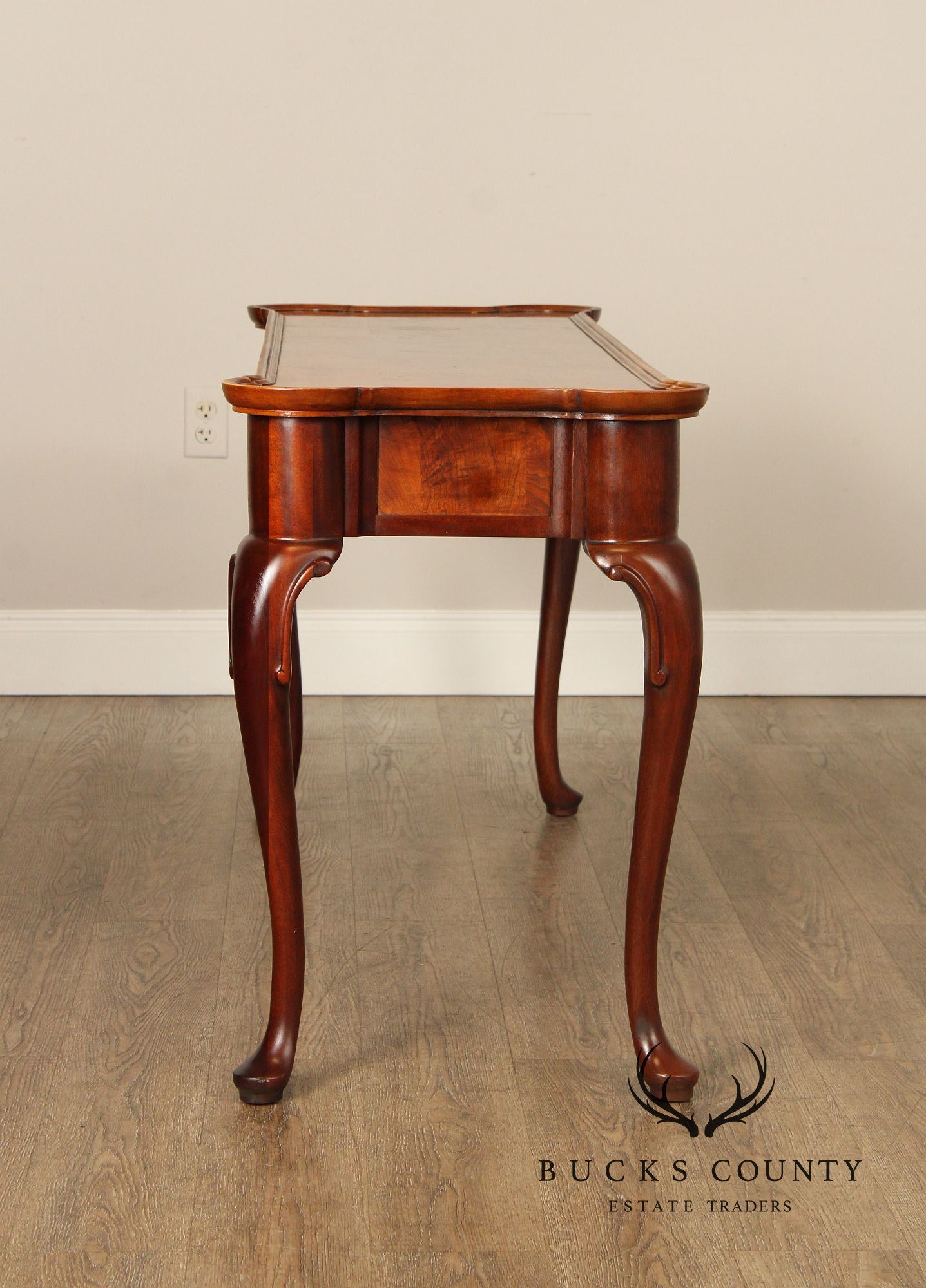 Georgian Style Burl Wood Console Table By Hekman