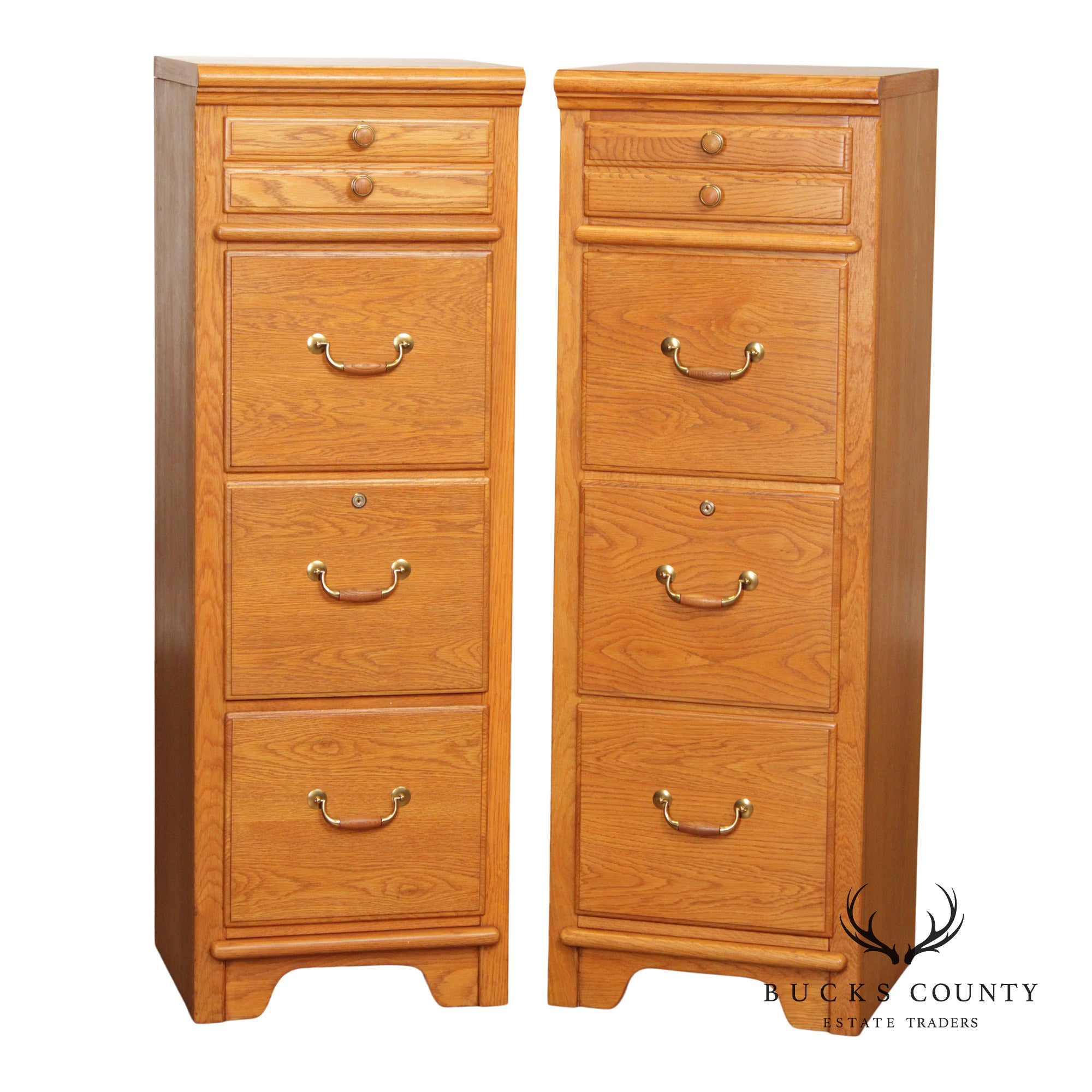 Lexington Pair of Oak File Cabinets