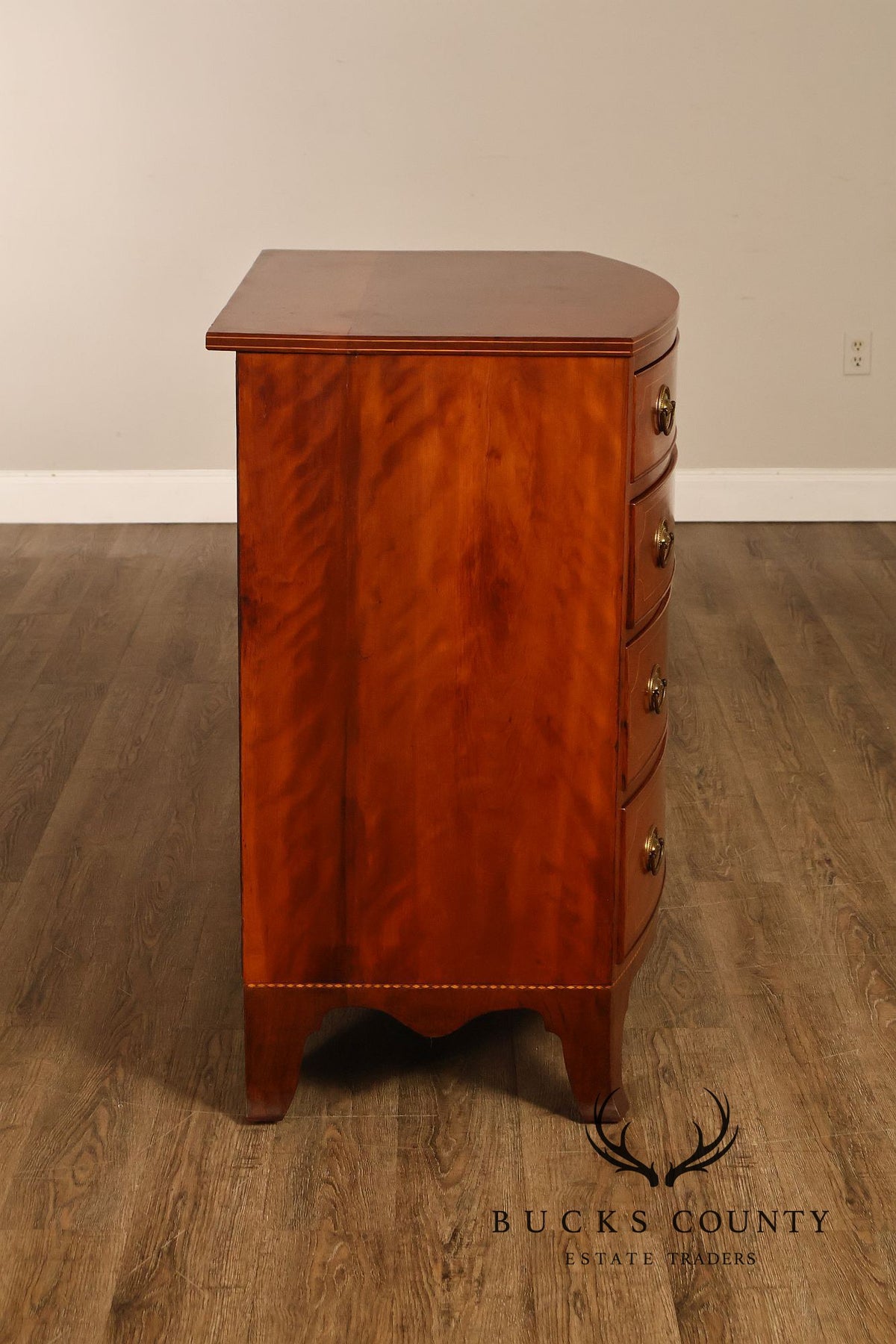 Federal Style Mahogany Bow Front Chest of Drawers