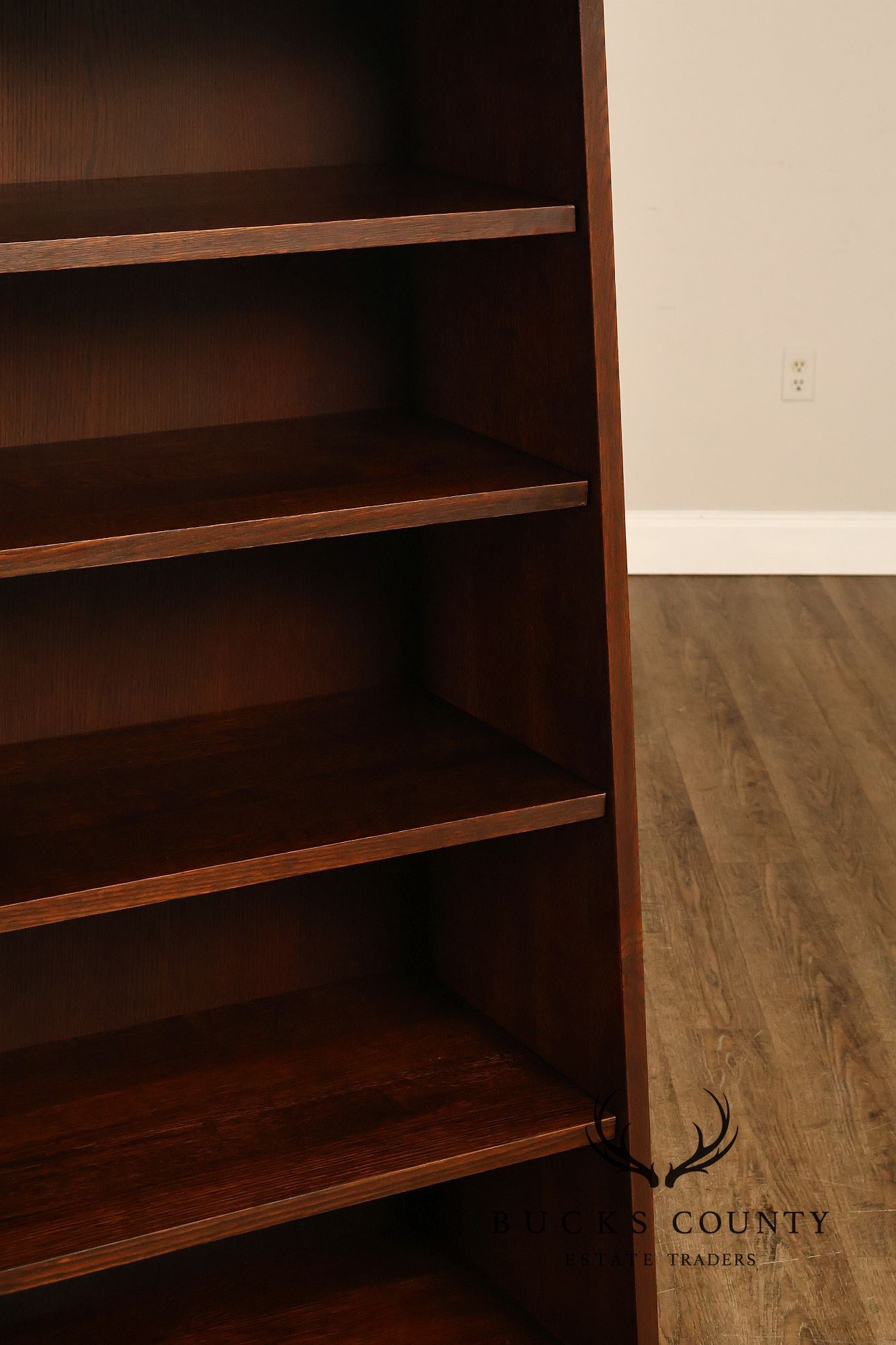 Stickley Mission Collection Oak Open Bookcase Shelf Cabinet