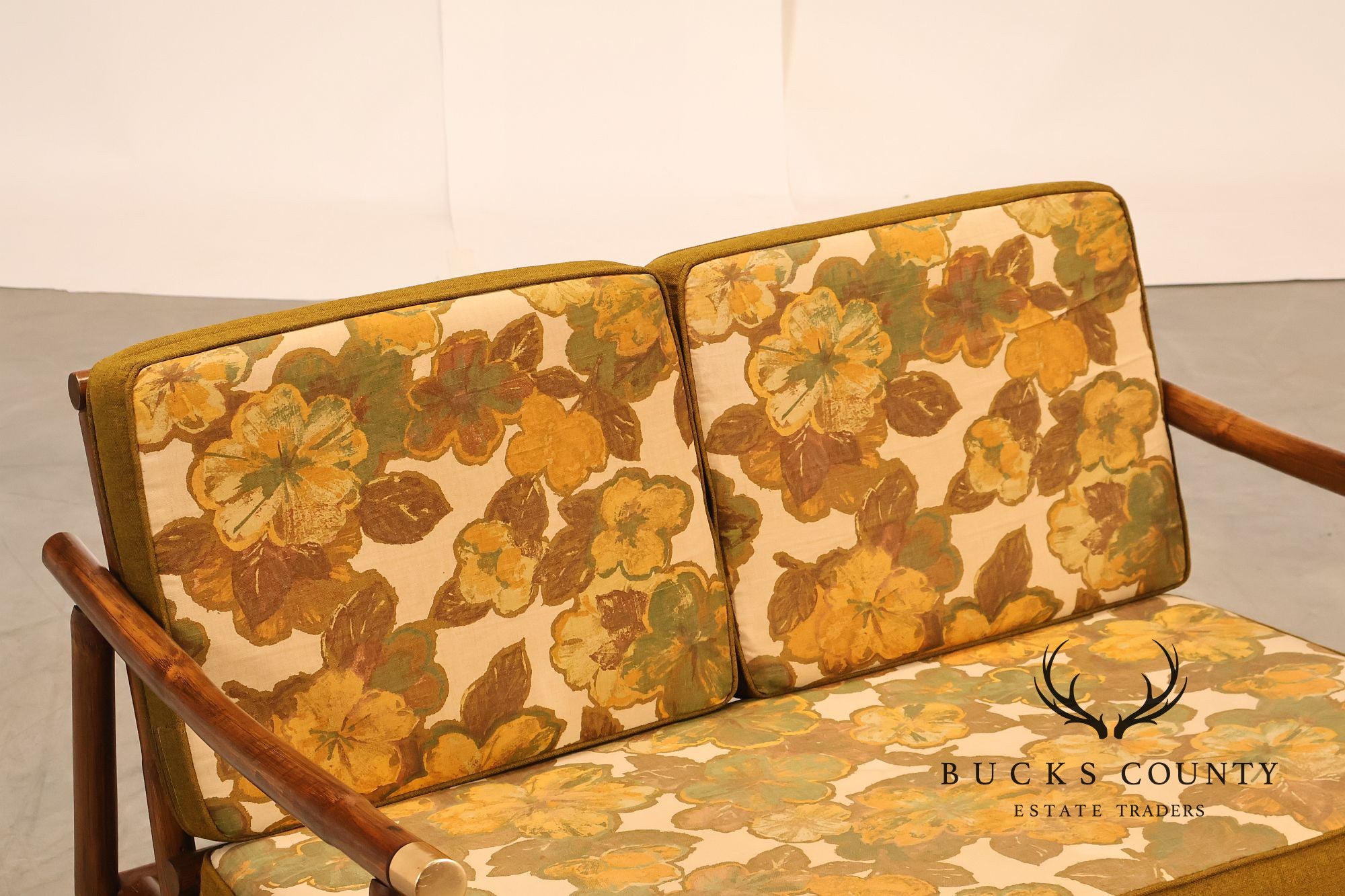 Vogue Coastal Vintage Rattan Bamboo Loveseat