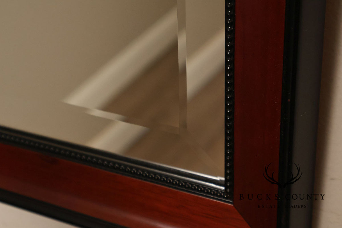 Traditional Mahogany Finish Beveled Wall Mirror
